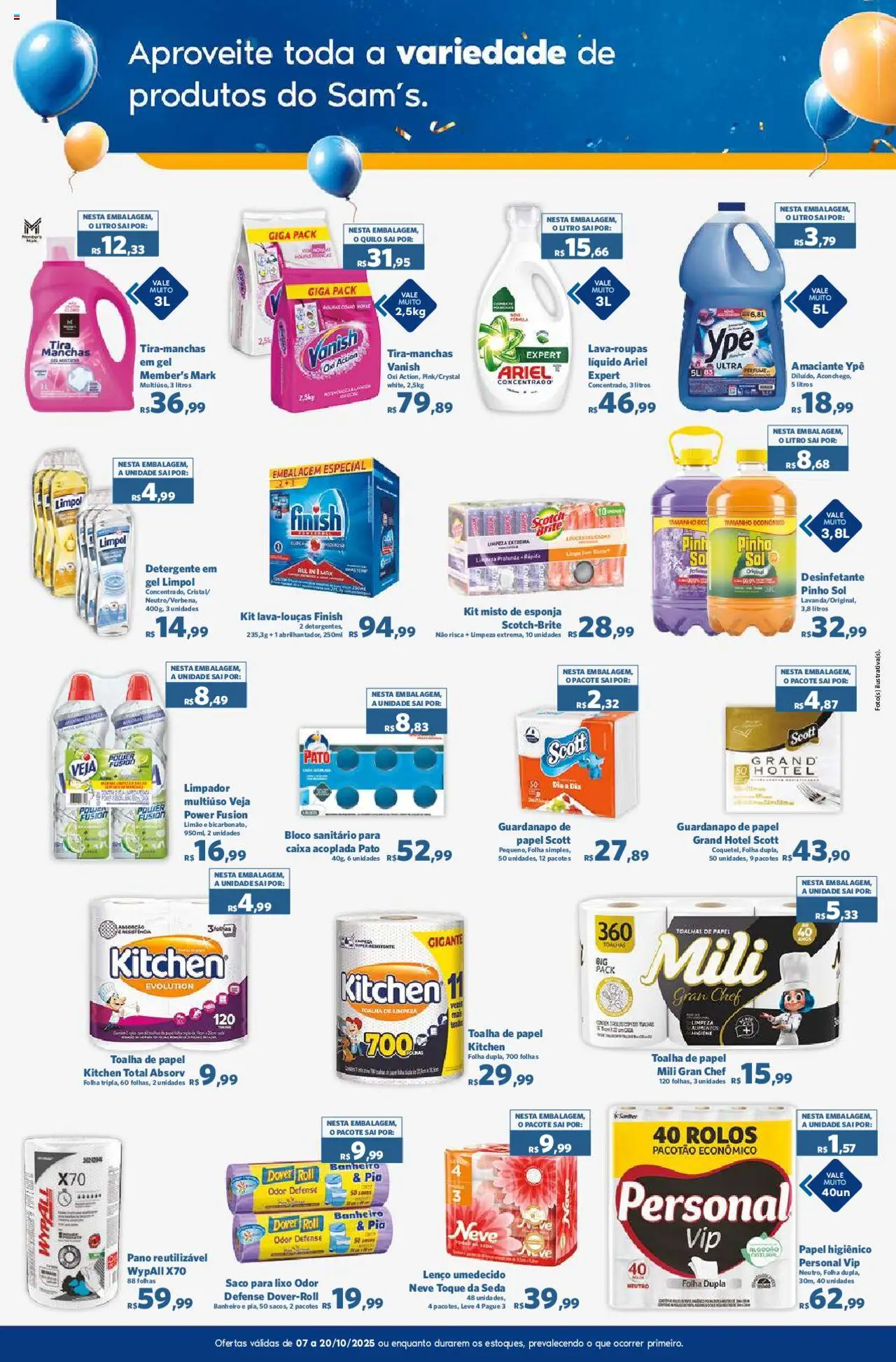 Sam's Club Folheto - válido de 07.10.2025 | Página: 15 | Produtos: Esponja, Detergente, Amaciante, Desinfetante