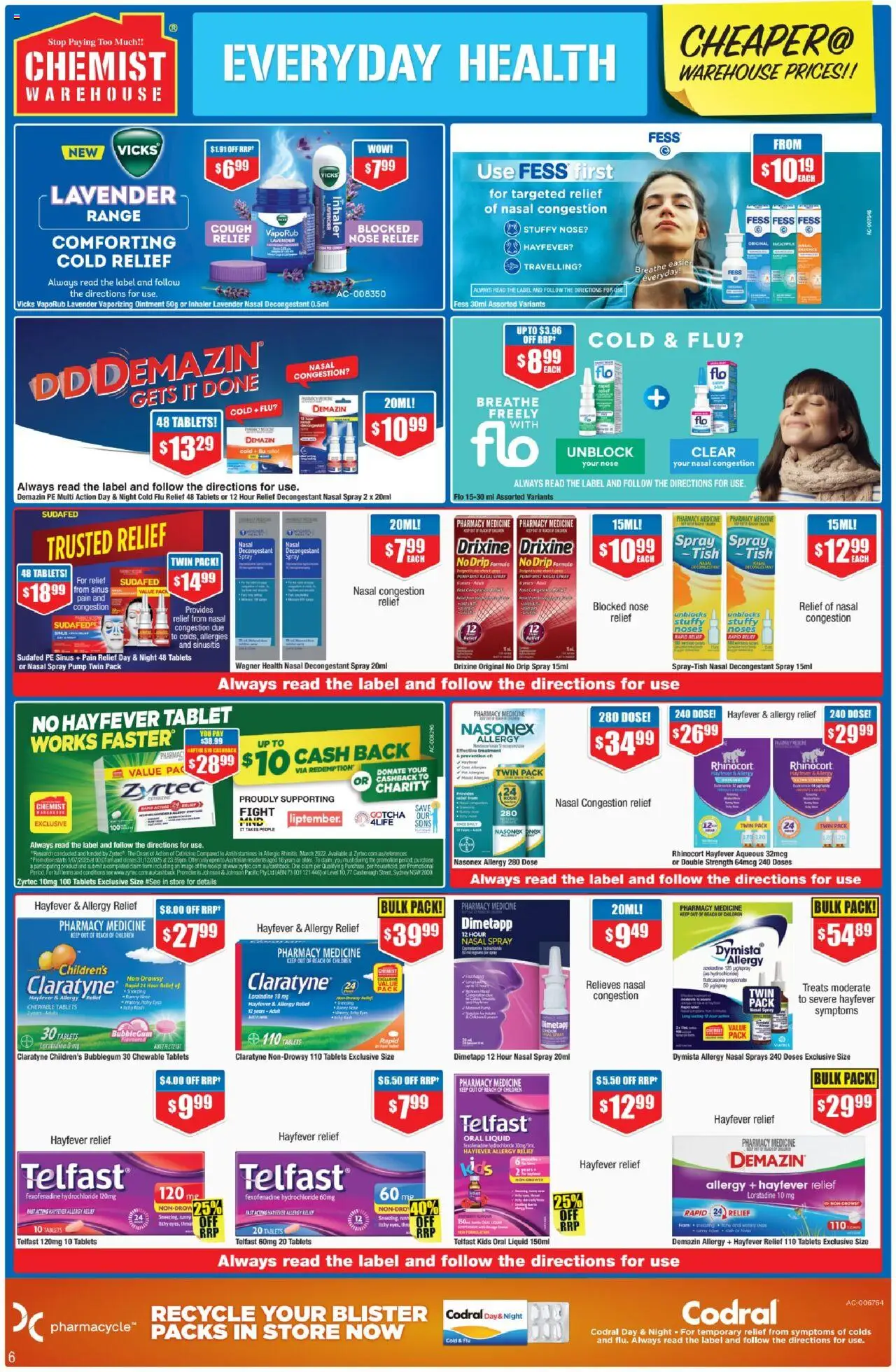 Chemist Warehouse catalogue - valid from 26.06.2025 | Page: 6 | Products: Tablet, Nasal spray, Treatment, Tablets
