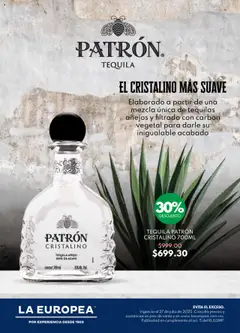 Vista previa de La Europea Catálogo Patrón Cristalino, nuevo folleto de la tienda, válido en México a partir del 25.07.2025