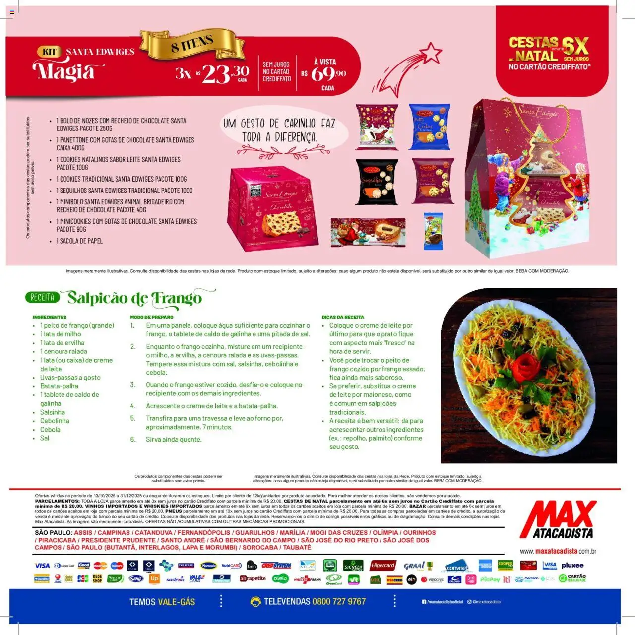Max Atacadista Folheto - válido de 13.10.2025 | Página: 16 | Produtos: Forno, Cebola, Cenoura, Frango