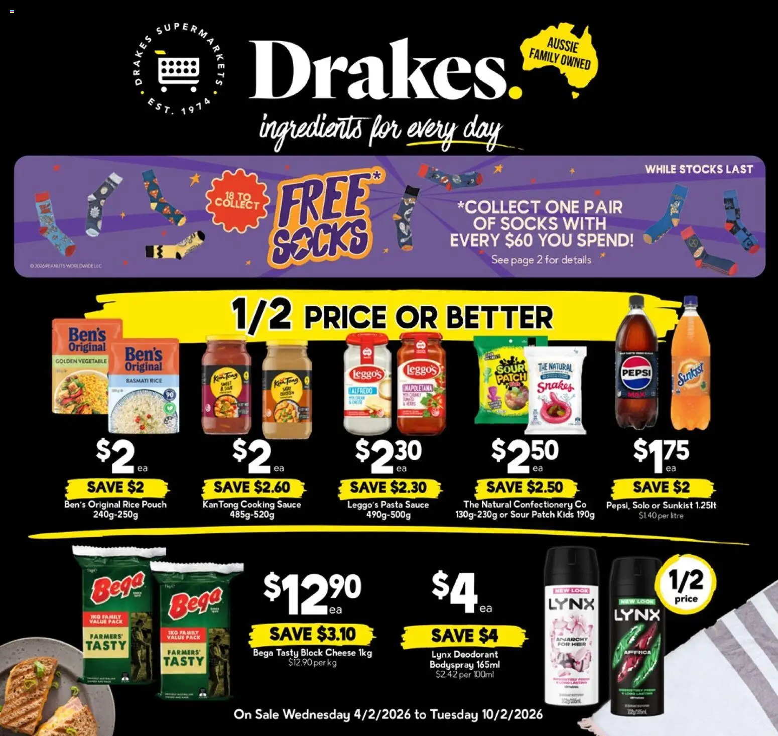 Drakes catalogue - valid from 04.02.2026 | Page: 22 | Products: Rice, Deodorant, Sauce, Socks
