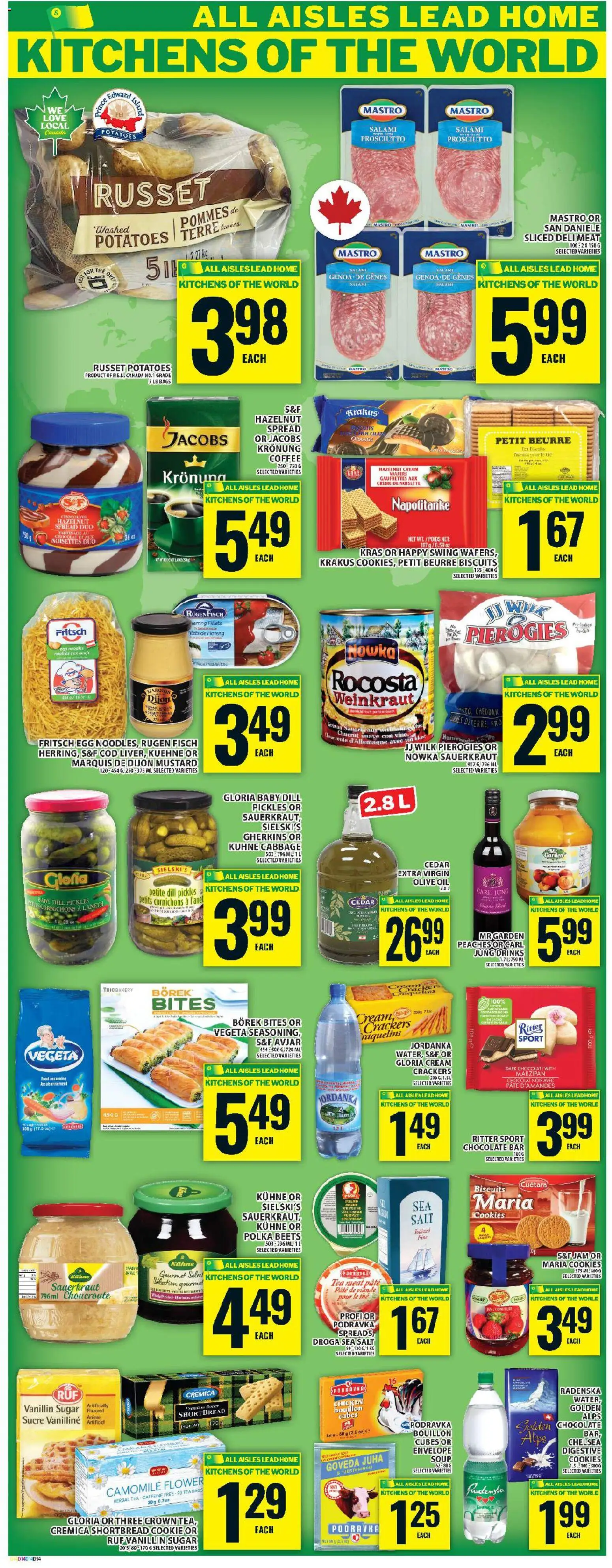 Food Basics flyer valid from 04.12.2025 | Page: 17 | Products: Noodles, Cream, Cookies, Salami