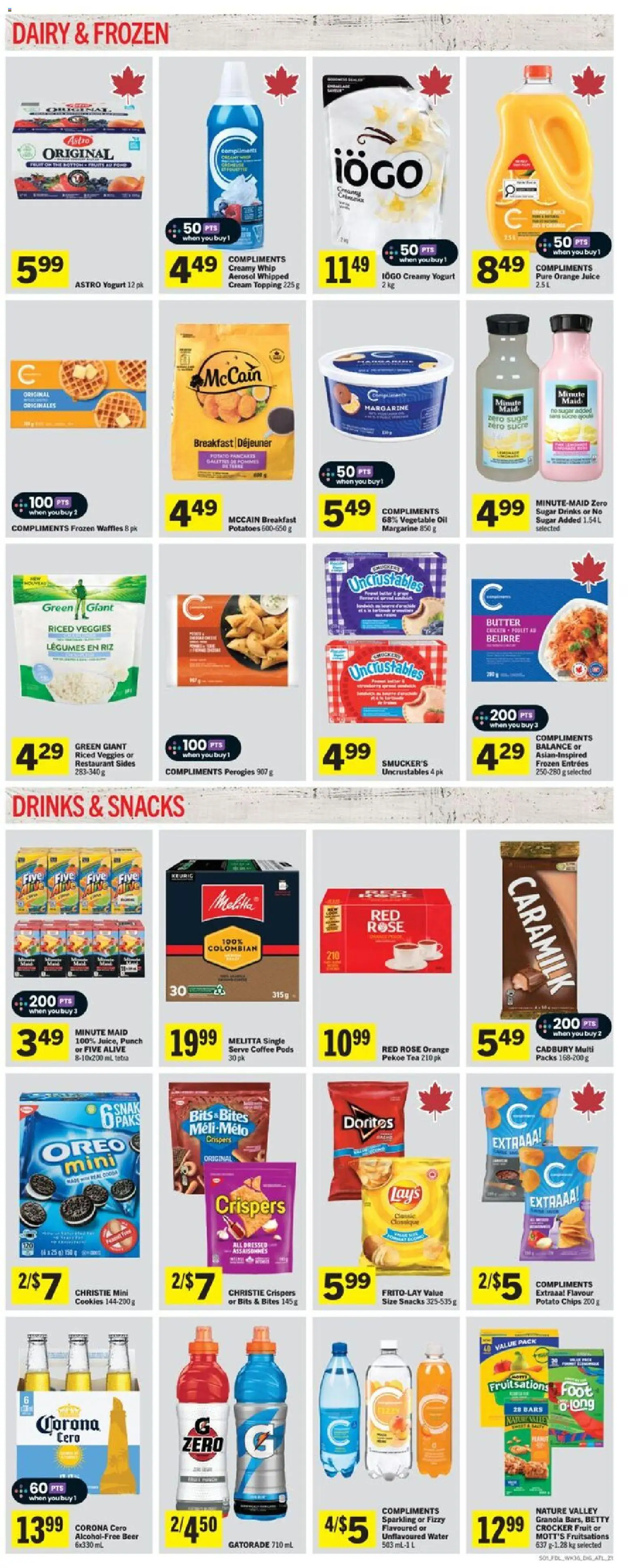 Foodland flyer valid from 01.01.2026 | Page: 5 | Products: Potatoes, Butter, Coffee, Juice