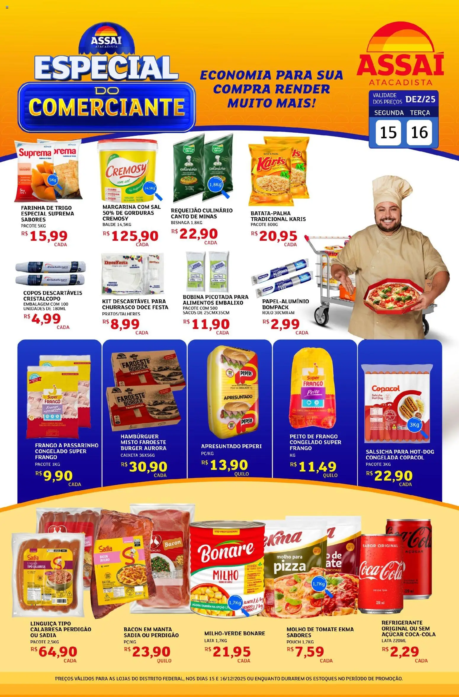 Assaí Atacadista Folheto - válido de 15.12.2025 | Página: 1 | Produtos: Rolo, Copos descartáveis, Copos, Sal