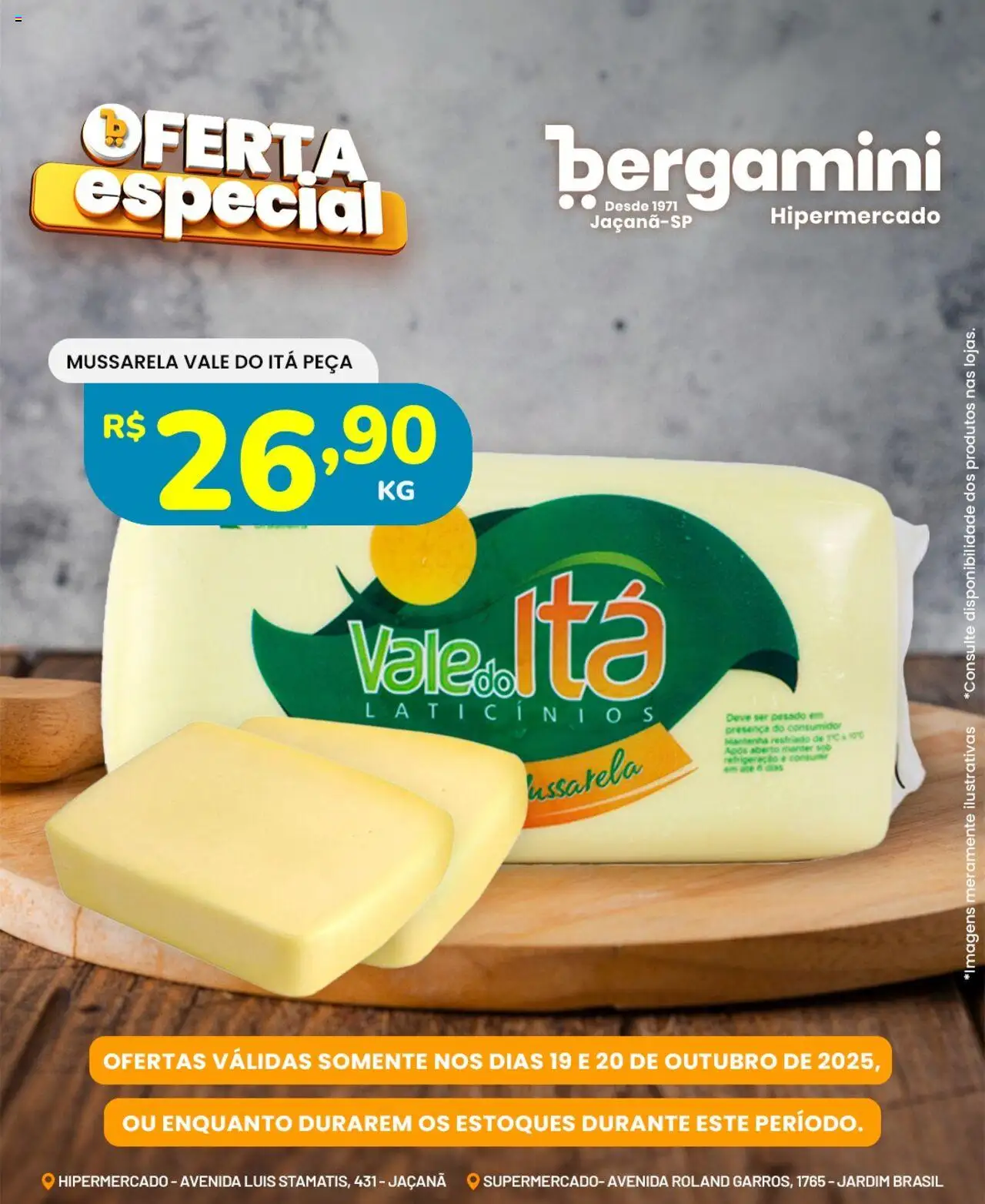 Supermercado Bergamini Folheto - válido de 19.10.2025 | Página: 7 | Produtos: Mussarela