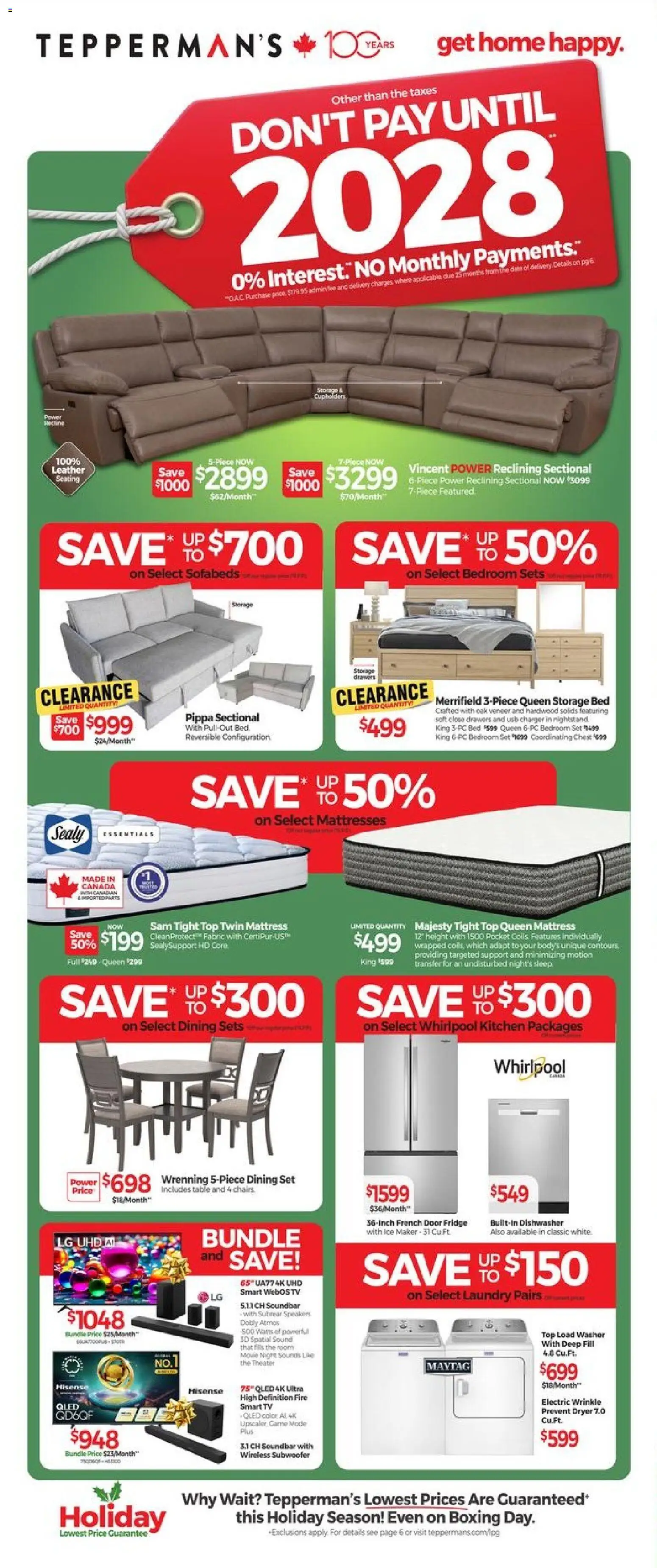 Tepperman's flyer valid from 04.12.2025 | Page: 3 | Products: Game, Bed, Mattress, Table