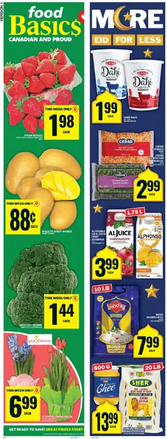 Preview of Food Basics weekly flyer - Cornwall from shop Food Basics valid from 12.03.2026 | Page: 2 | Products: Rice, Strawberries, Yogurt