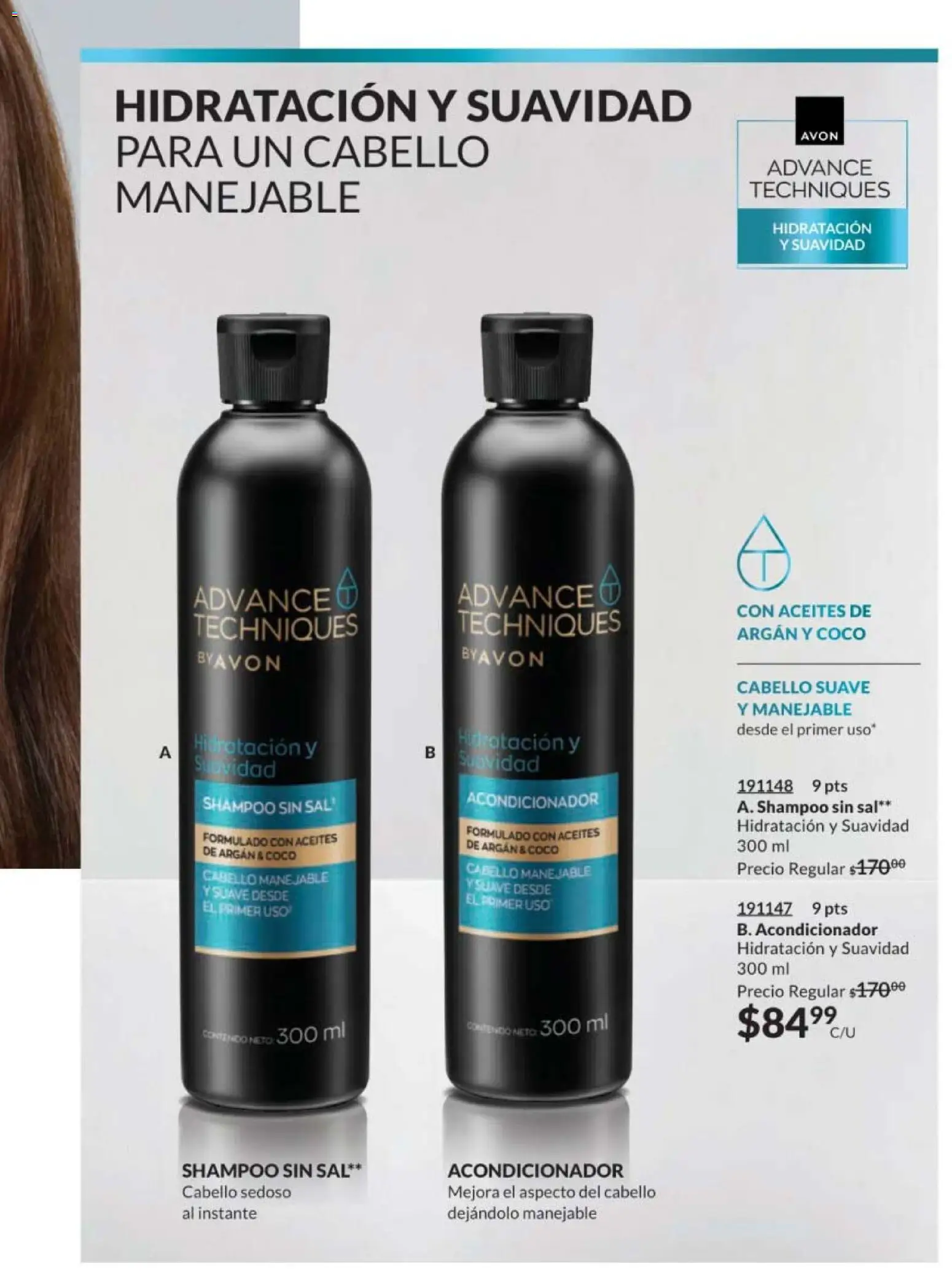 Nuevas ofertas de AVON válidas en toda la República Mexicana desde el 28.11.2025. ¡Encuentra las mejores ofertas en AVON campaña 18 2025! | Página: 197 | Productos: Sal, Acondicionador