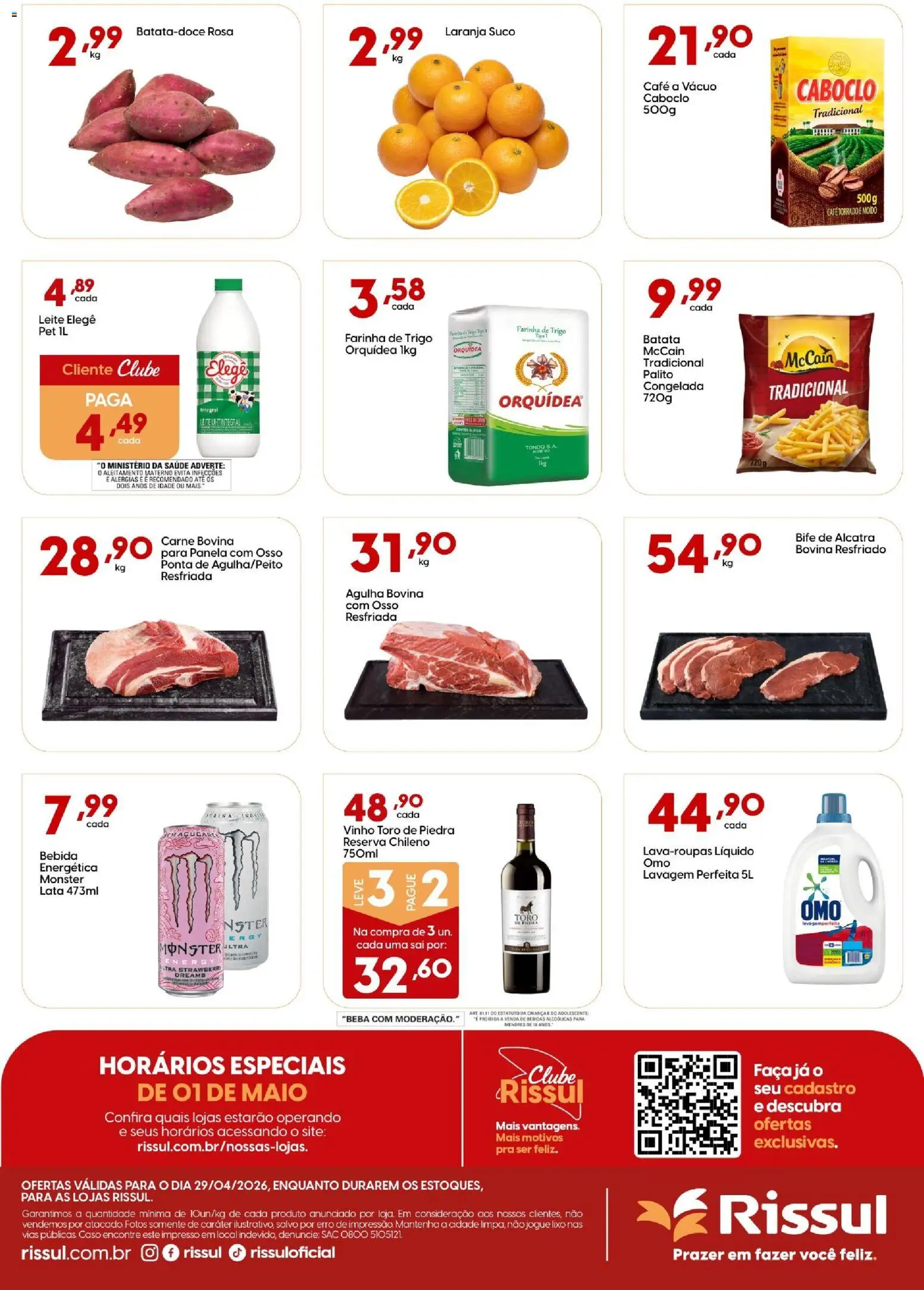 Rissul Folheto - válido de 29.04.2026 | Página: 2 | Produtos: Alcatra, Faca, Café, Carne