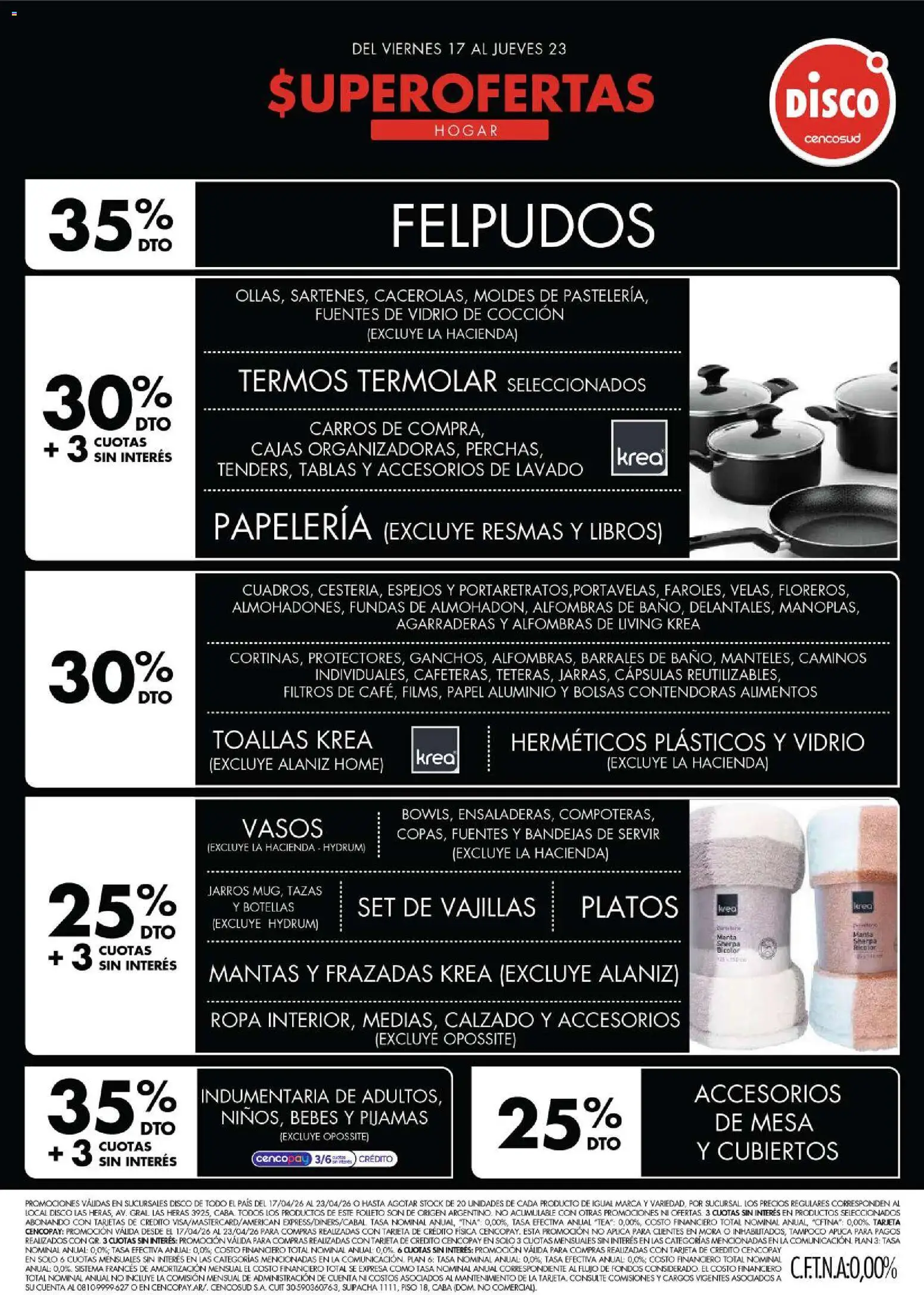 Disco - Ofertas | Electro, T. Libre y más │ válido desde el 16.04.2026 | Página: 3 | Productos: Disco, Toallas, Mesa, Vasos