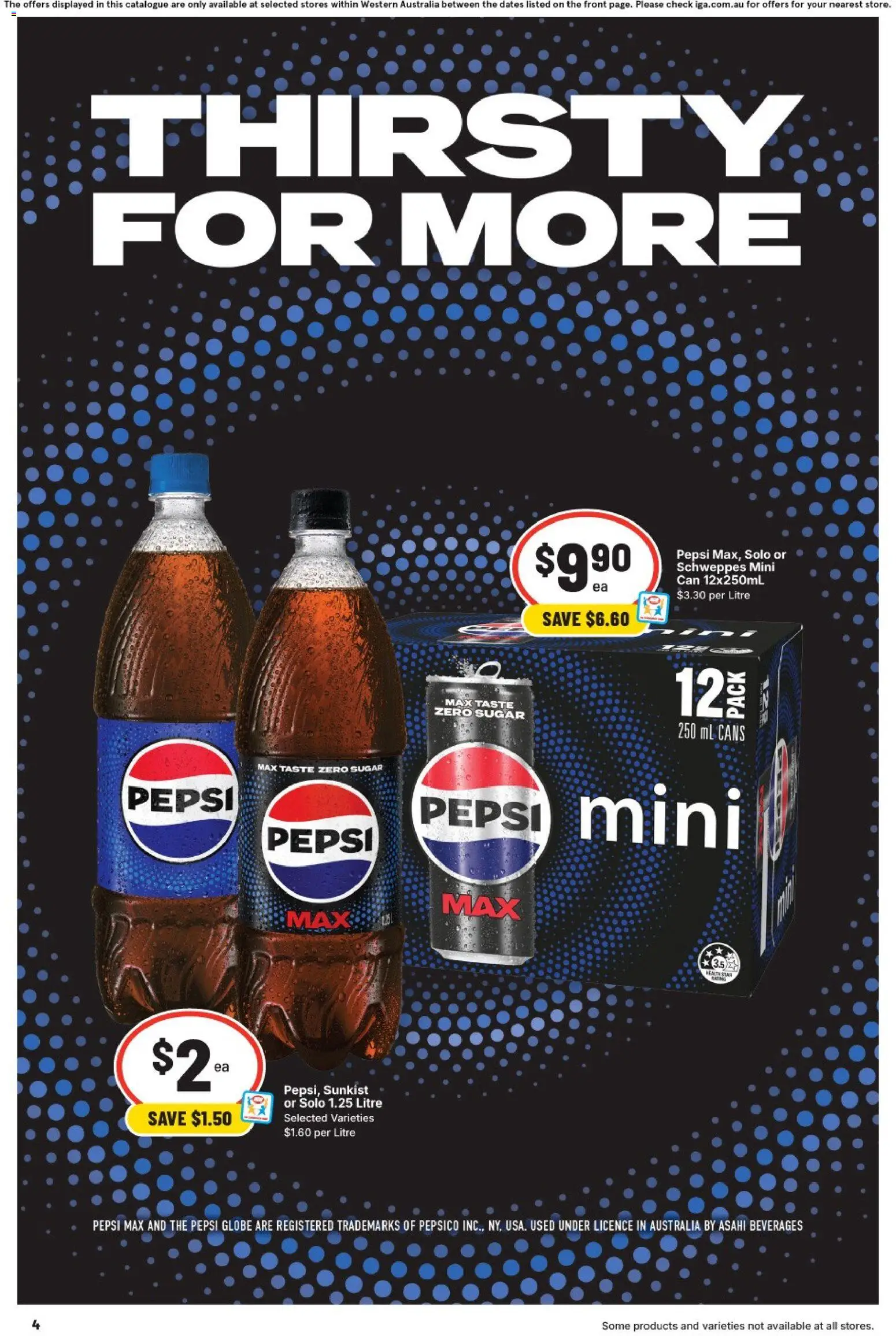 IGA catalogue - valid from 21.01.2026 | Page: 4 | Products: Pepsi, Sugar, Pepsi Max