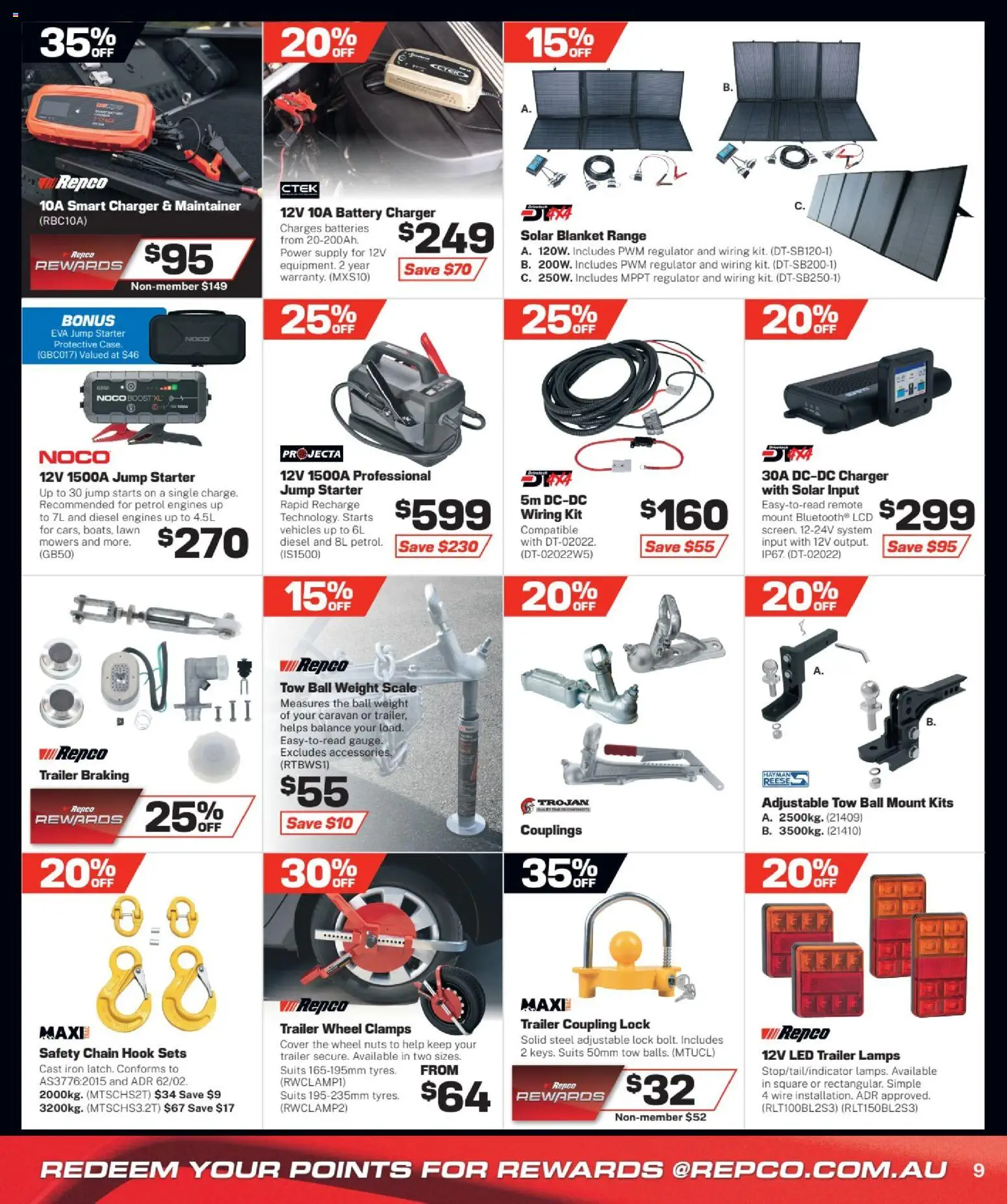 Repco catalogue - valid from 15.04.2026 | Page: 9 | Products: Charger, Kits, Batteries, Weight