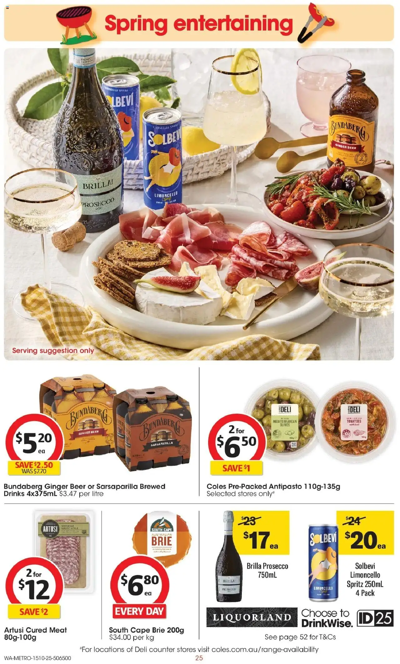 Coles catalogue - valid from 15.10.2025 | Page: 25 | Products: Beer, Tomatoes, Meat, Olives