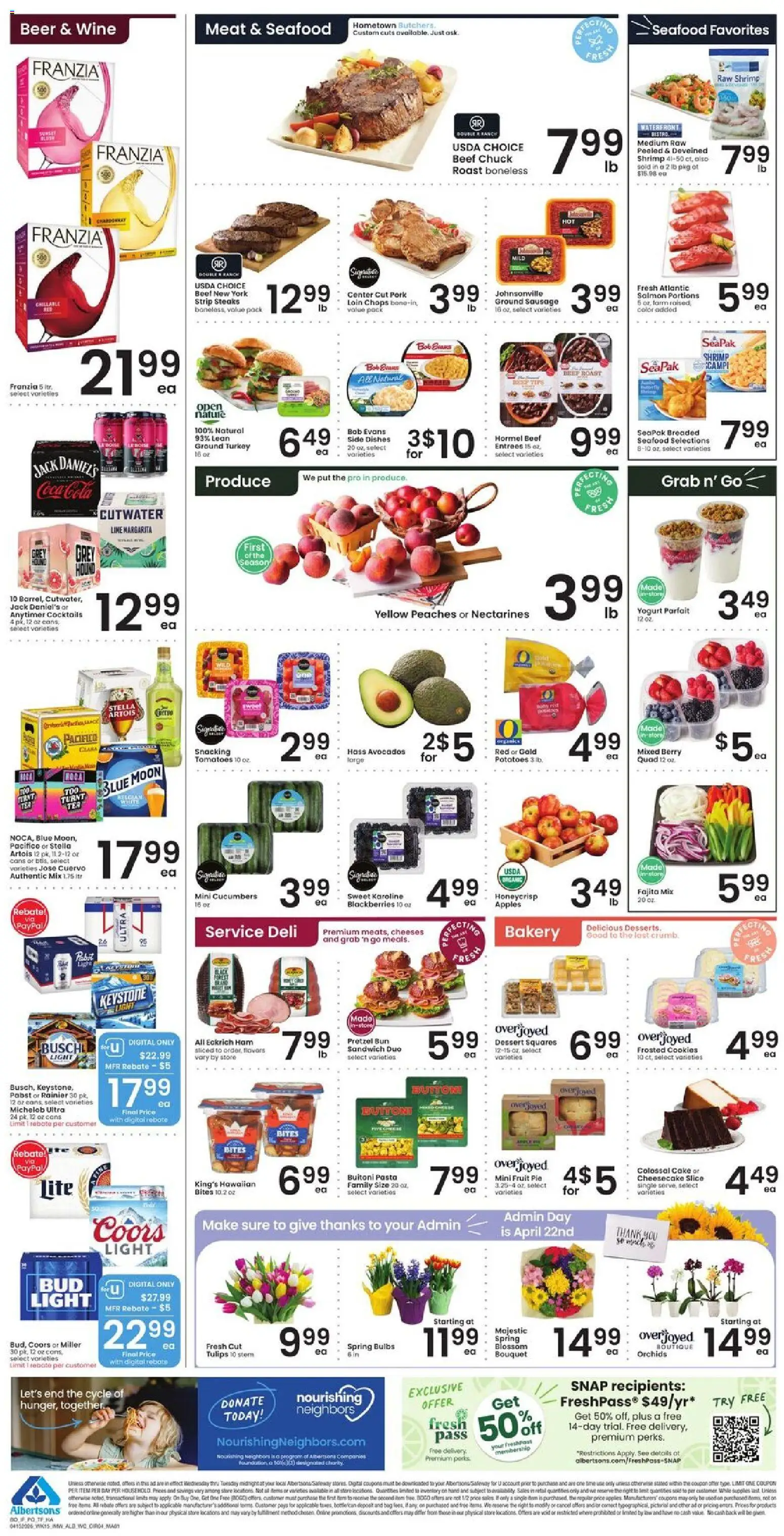 Albertsons Weekly Ad - valid from 15.04.2026 | Page: 6 | Products: Yogurt, Apples, Cookies, Potatoes