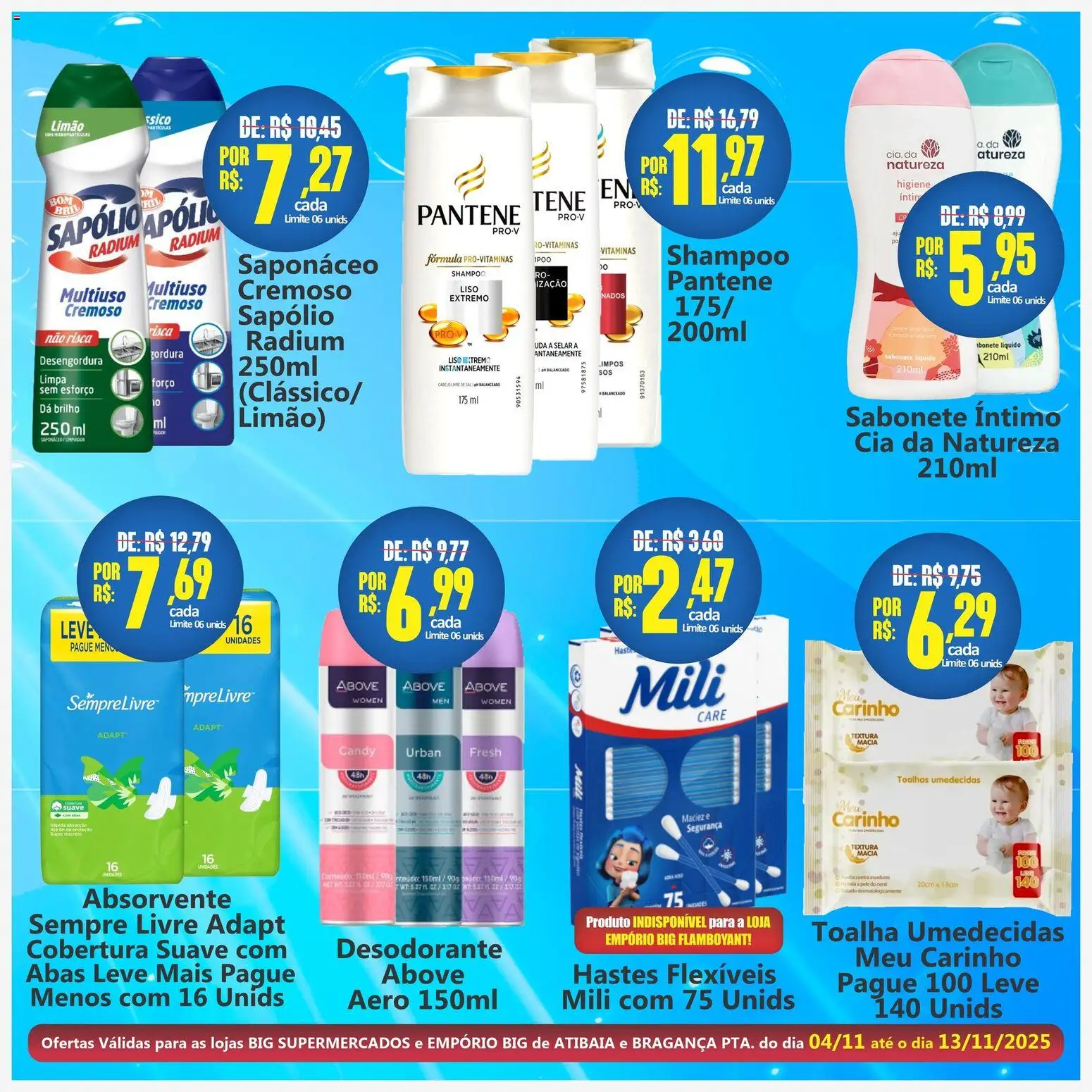 Big Supermercados Folheto - válido de 04.11.2025 | Página: 3 | Produtos: Sabonete, Saponáceo, Sal, Sempre Livre
