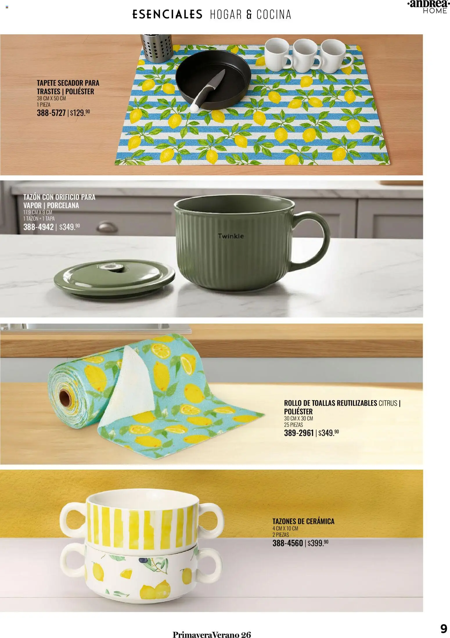 Nuevas ofertas de Andrea válidas en toda la República Mexicana desde el 25.01.2026. ¡Encuentra las mejores ofertas en Andrea catálogo Tu hogar esta primavera! | Página: 9