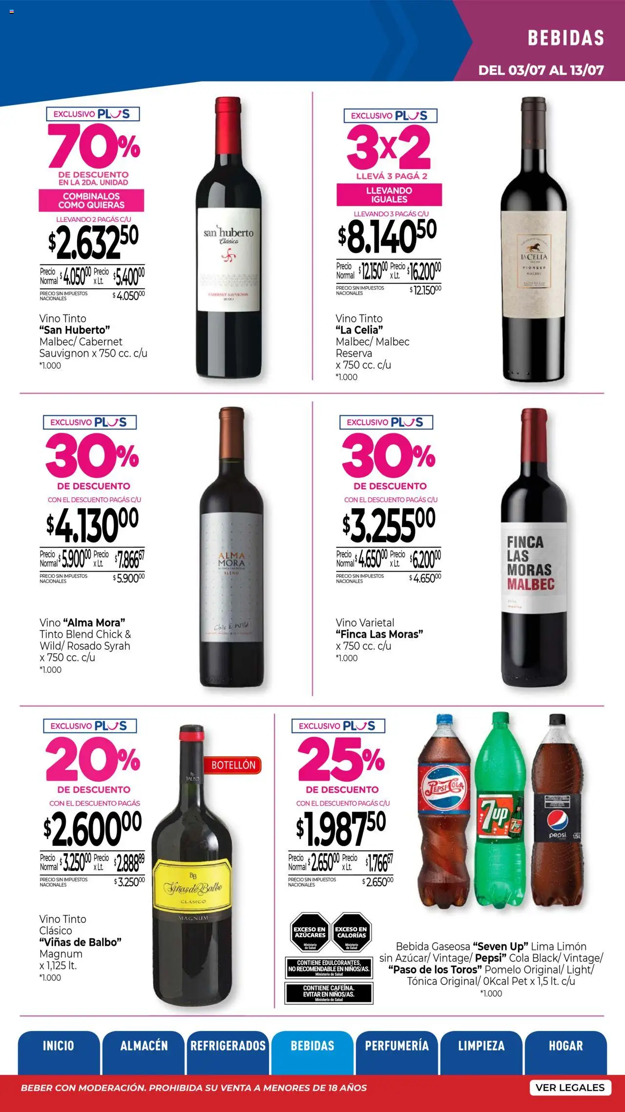 La Anonima - Insuperables - z5 │ válido desde el 03.07.2025 | Página: 24 | Productos: Gaseosa, Lima, Pomelo, Vino