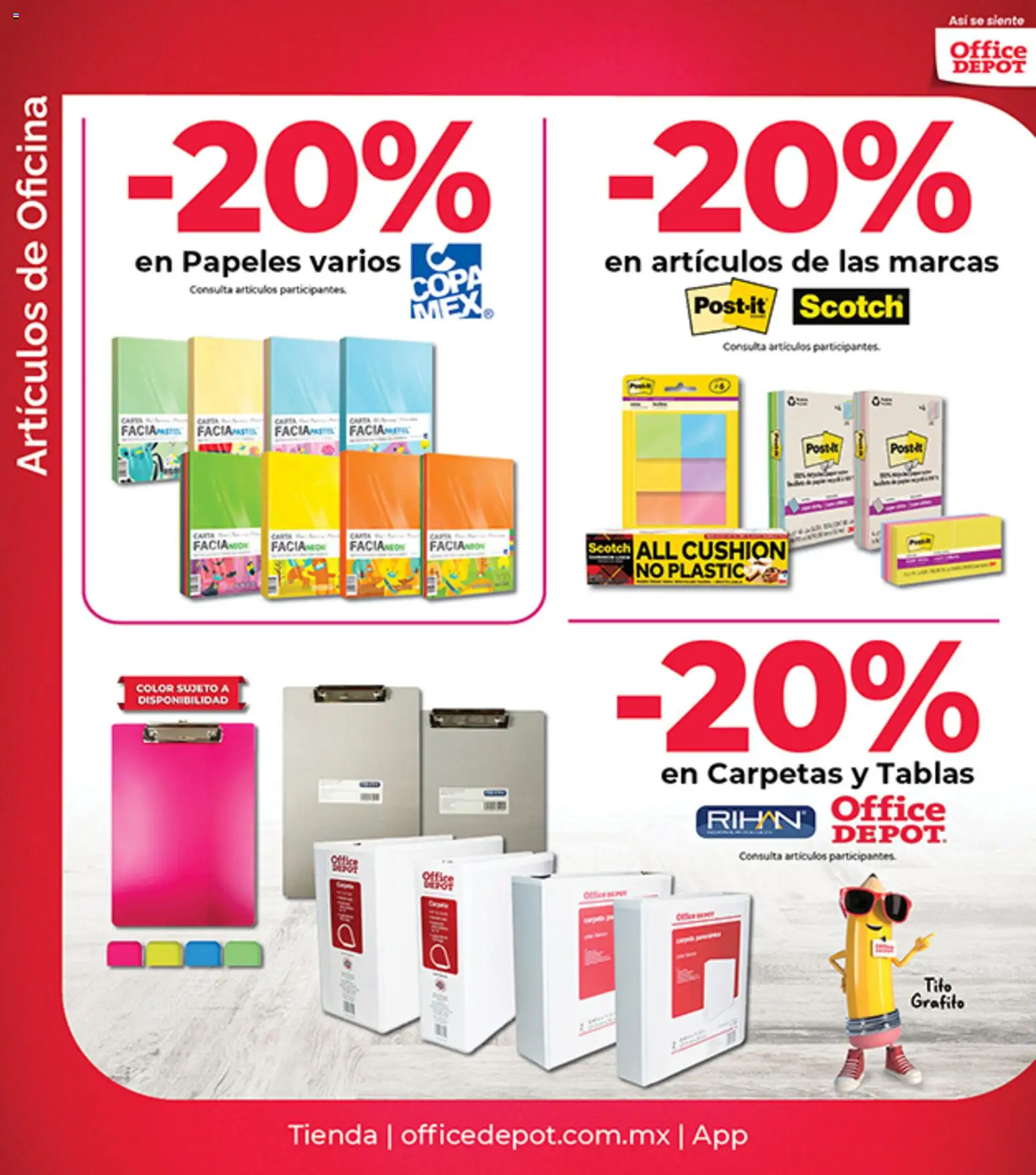Nuevas ofertas de Office Depot válidas en toda la República Mexicana desde el 01.04.2026. ¡Encuentra las mejores ofertas en Office Depot catálogo! | Página: 5