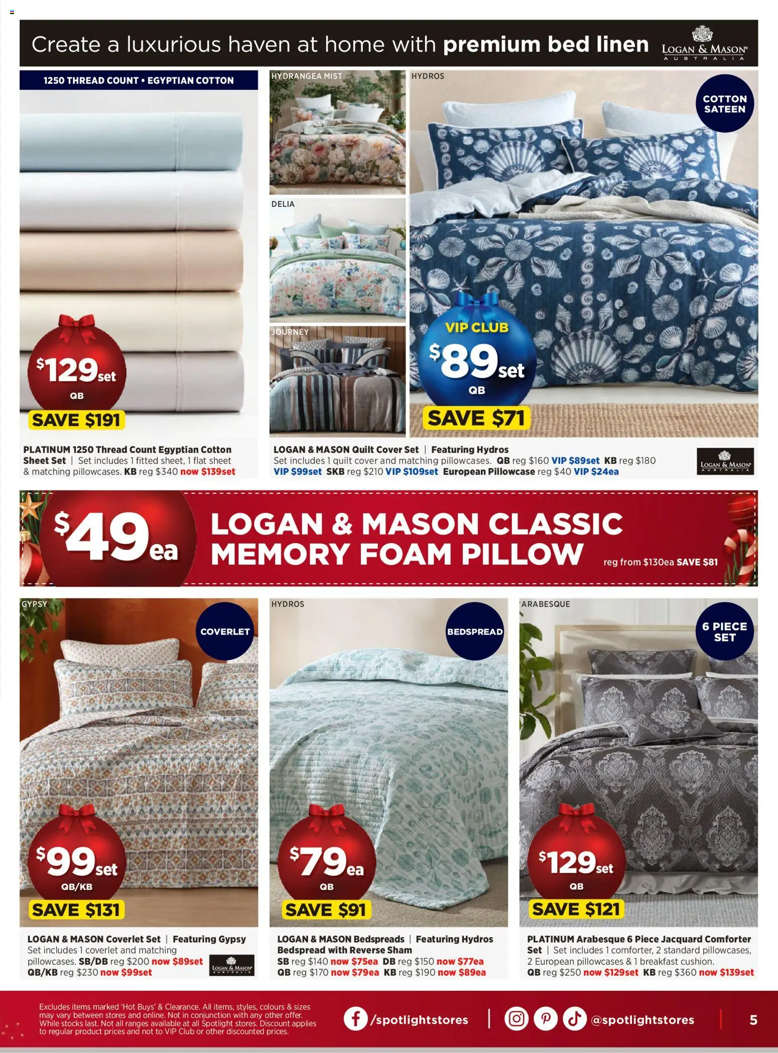 Spotlight catalogue - valid from 12.11.2025 | Page: 5 | Products: Linen, Bed, Pillow