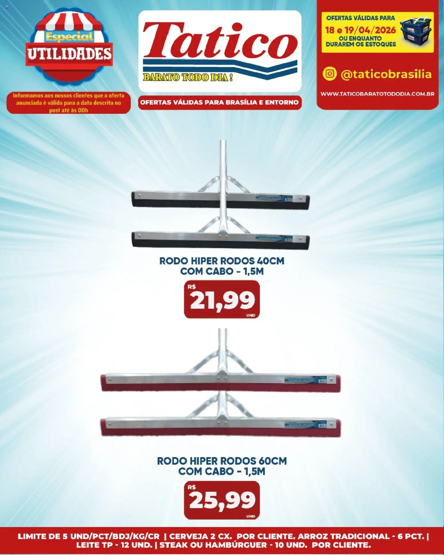 Tatico Folheto - válido de 20.04.2026 | Página: 43 | Produtos: Cerveja, Arroz, Hambúrguer, Cabo
