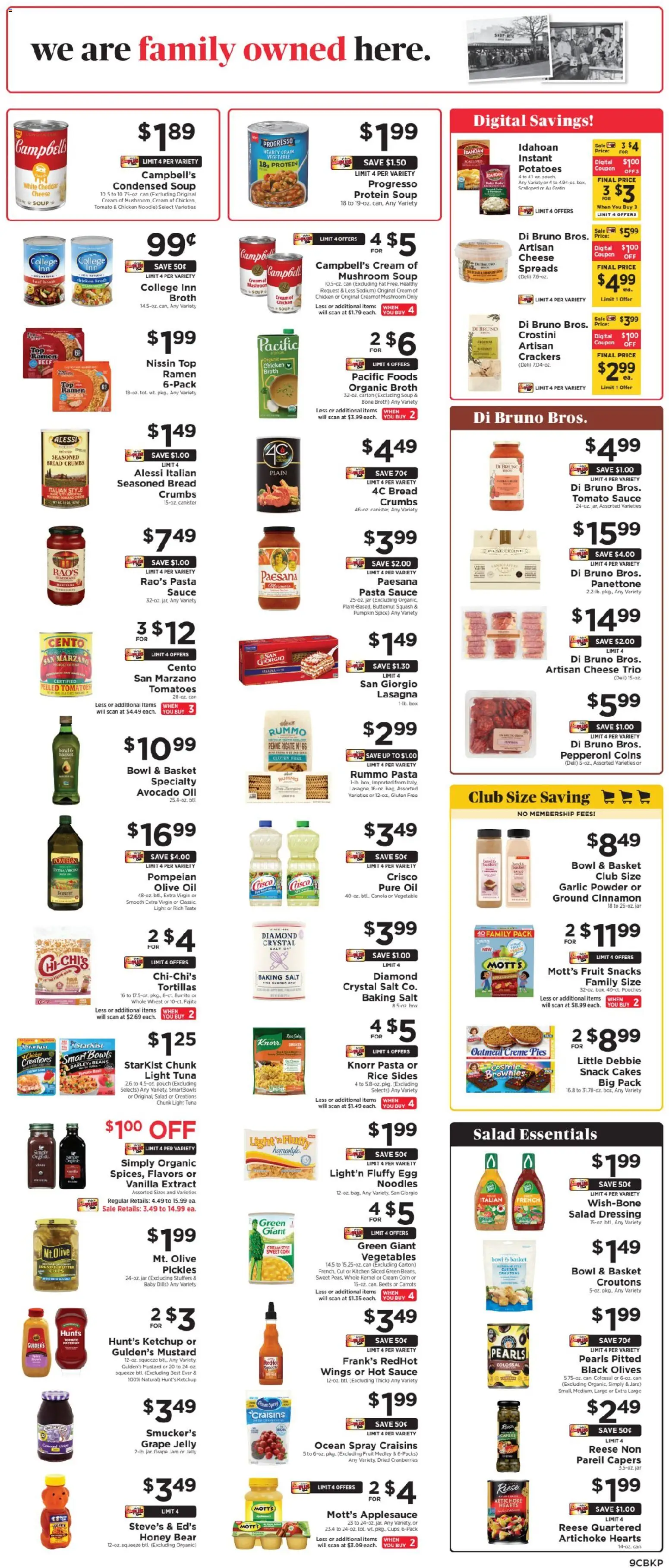 ShopRite Weekly Ad - valid from 12.12.2025 | Page: 10 | Products: Bread, Pasta, Salad, Salt