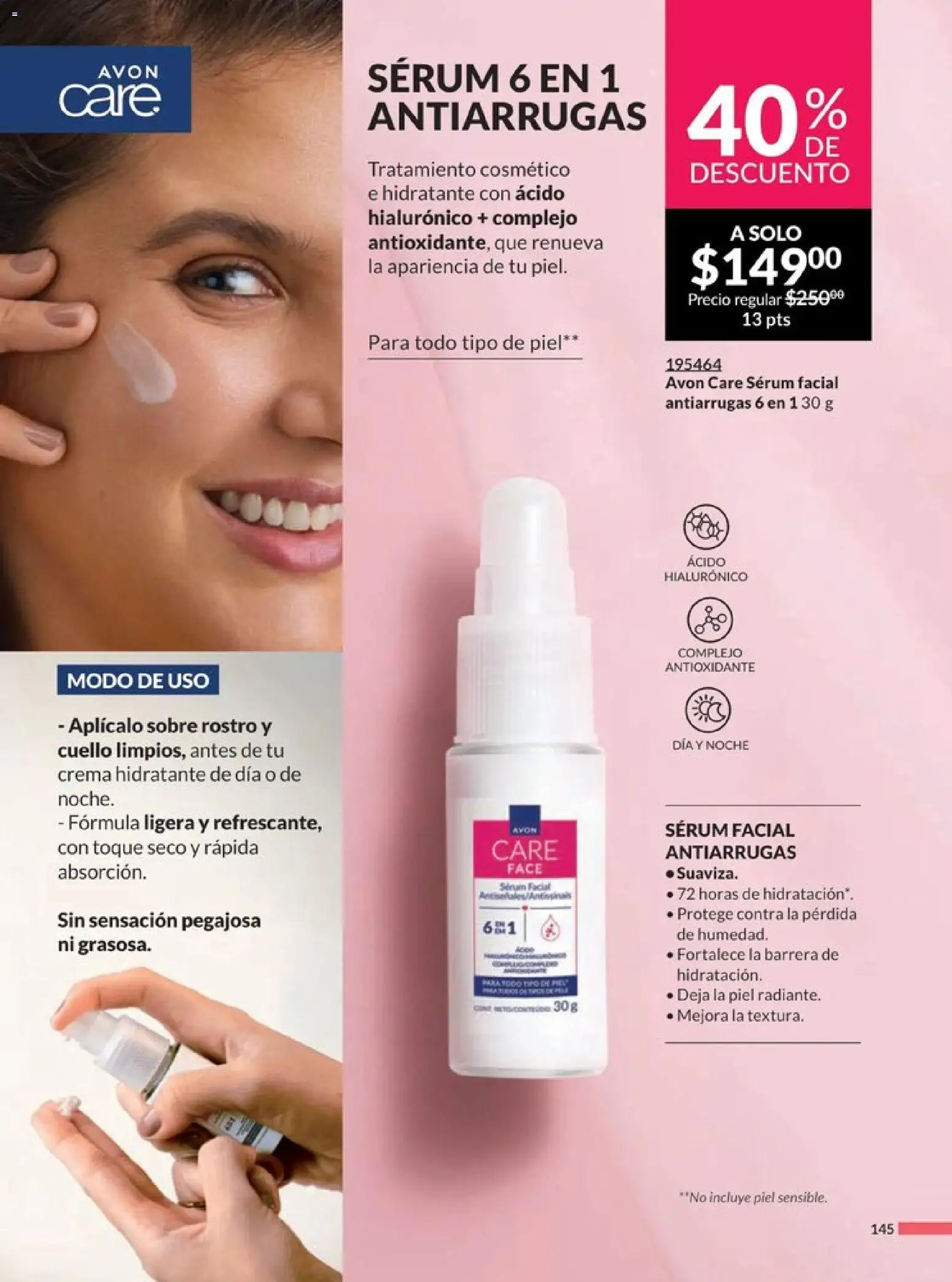 Nuevas ofertas de AVON válidas en toda la República Mexicana desde el 20.12.2025. ¡Encuentra las mejores ofertas en AVON campaña 1 2026! | Página: 152 | Productos: Serum, Crema, Sobre