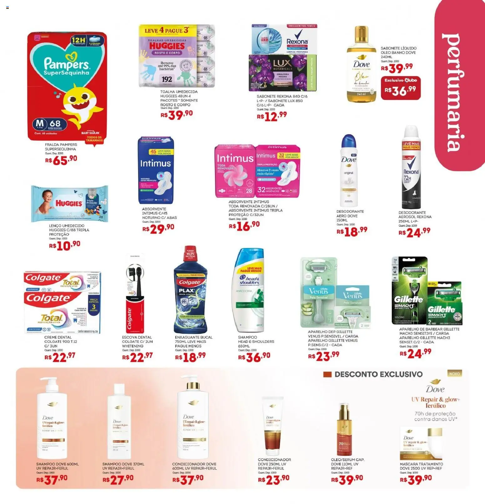Bistek Supermercados Folheto - válido de 22.04.2026 | Página: 15 | Produtos: Pampers, Creme dental, Absorvente, Toalha umedecida