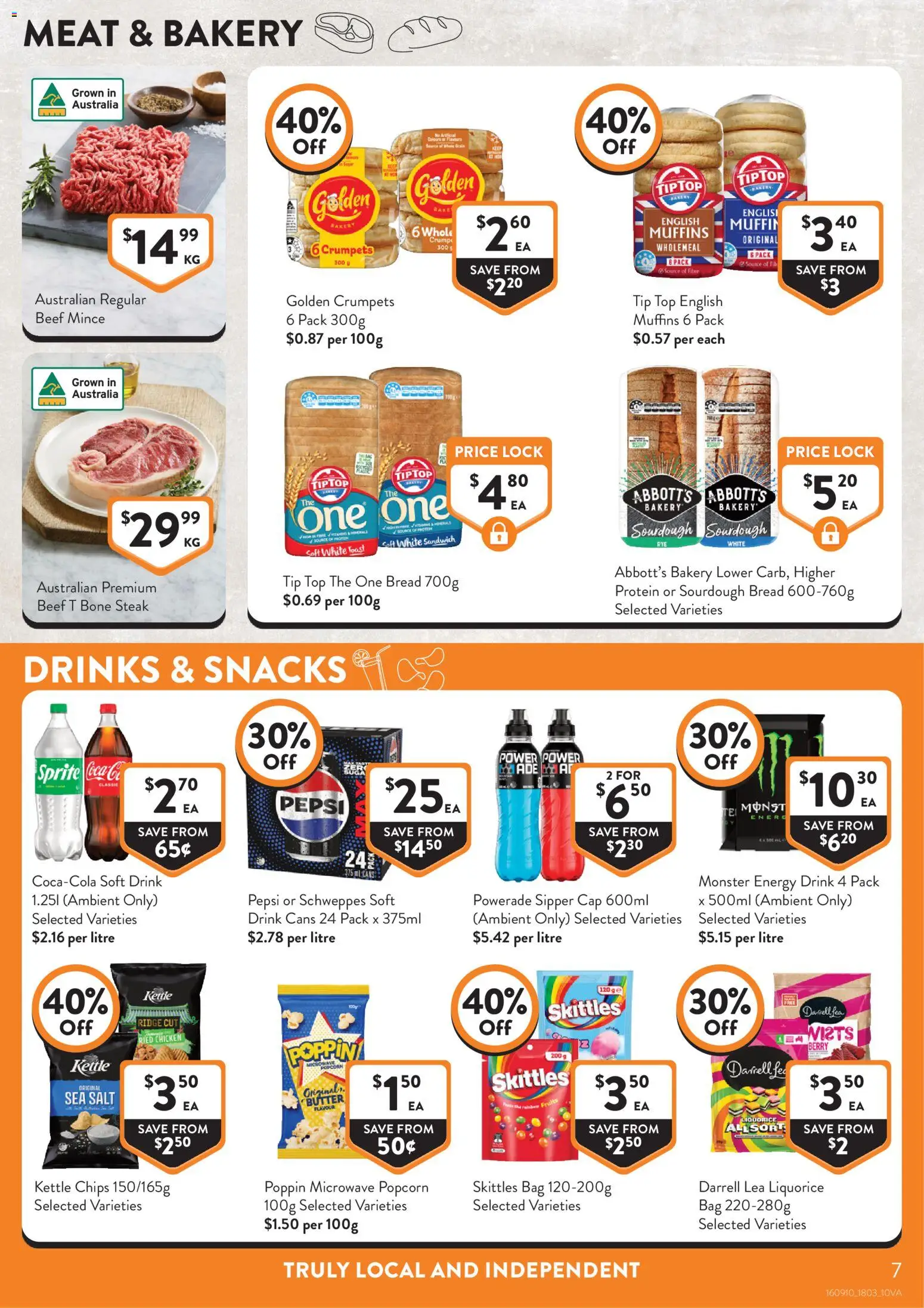 Foodworks catalogue - valid from 18.03.2026 | Page: 7 | Products: Energy drink, Beef, Chips, Bag