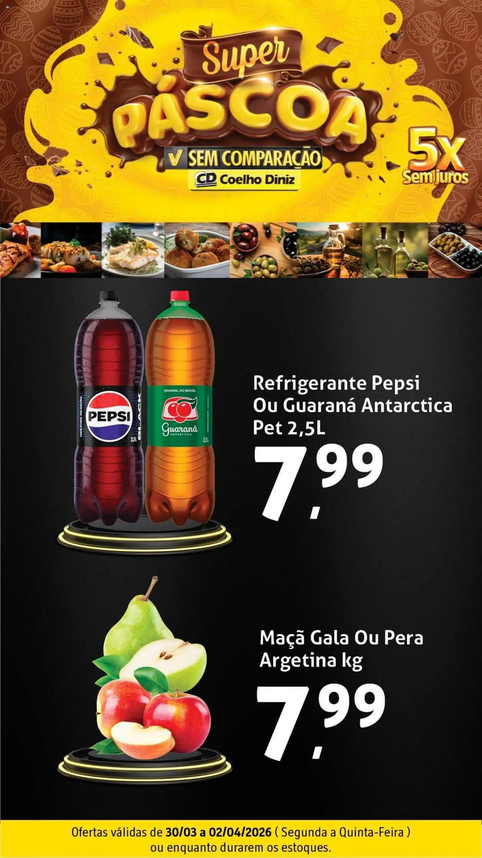 Coelho Diniz Folheto - válido de 30.03.2026 | Página: 5 | Produtos: Pera, Guaraná, Refrigerante
