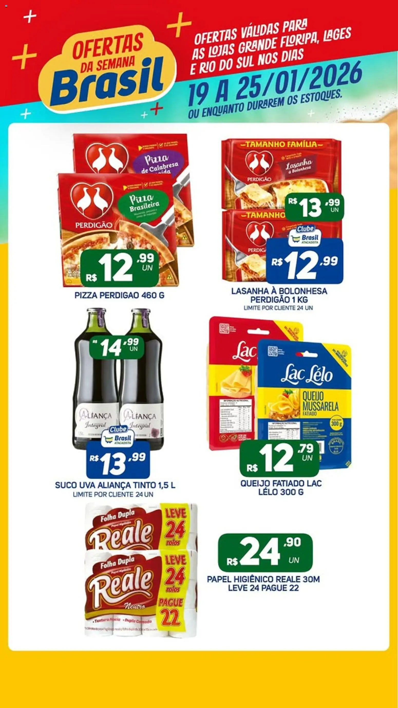 Brasil Atacadista Folheto - válido de 19.01.2026 | Página: 5 | Produtos: Aliança, Queijo, Pizza, Lasanha
