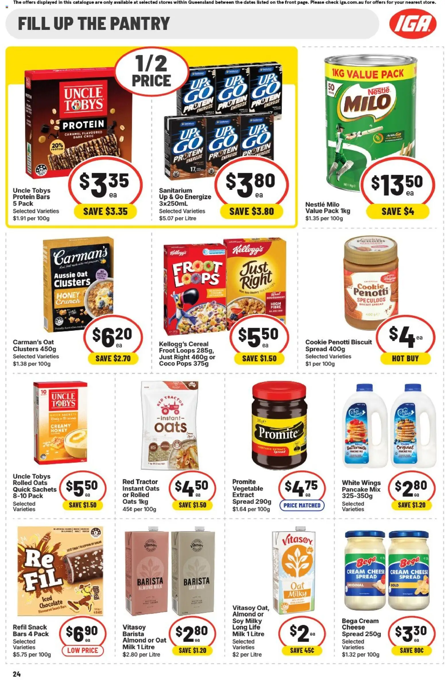 IGA catalogue - valid from 04.03.2026 | Page: 27 | Products: Milk, Chocolate, Honey, Up & go