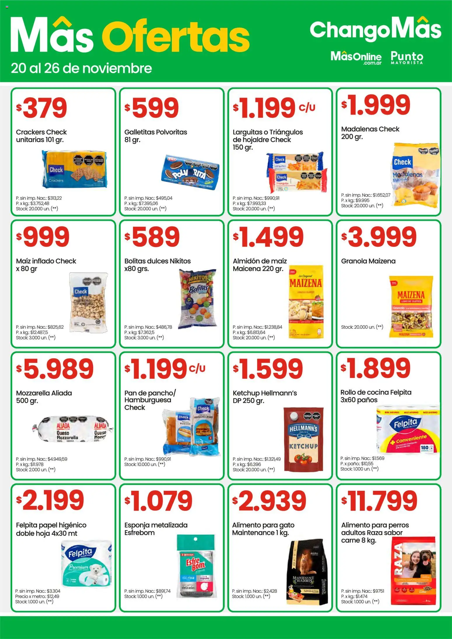 Changomas ofertas │ válido desde el 20.11.2025 | Página: 6 | Productos: Cocina, Galletitas, Ketchup, Pan