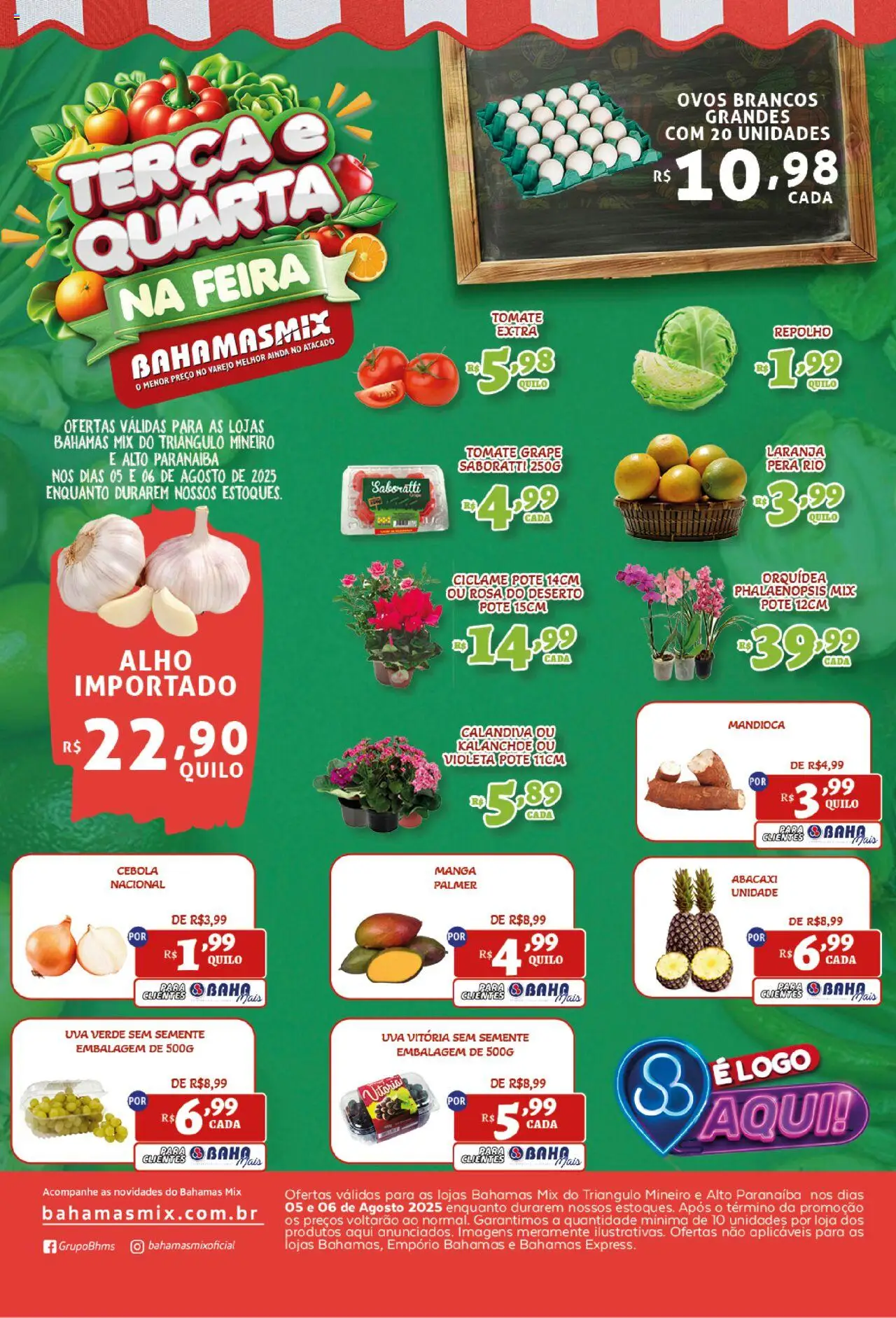 Bahamas Mix Folheto - válido de 05.08.2025 | Página: 1 | Produtos: Alho, Cebola, Repolho, Ovos