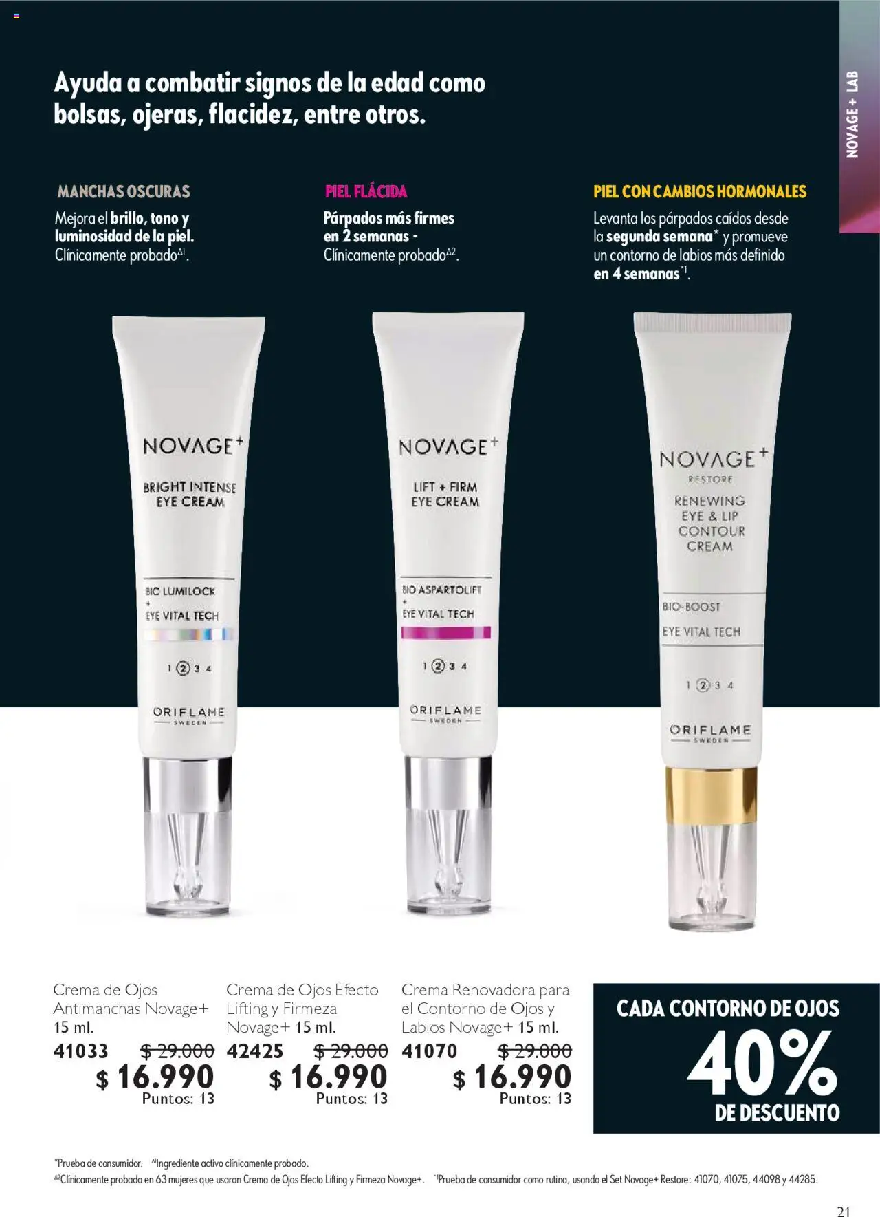 Oriflame catálogo │ válido desde el 04.10.2025 | Página: 21 | Productos: Contorno, Crema, Contorno de ojos