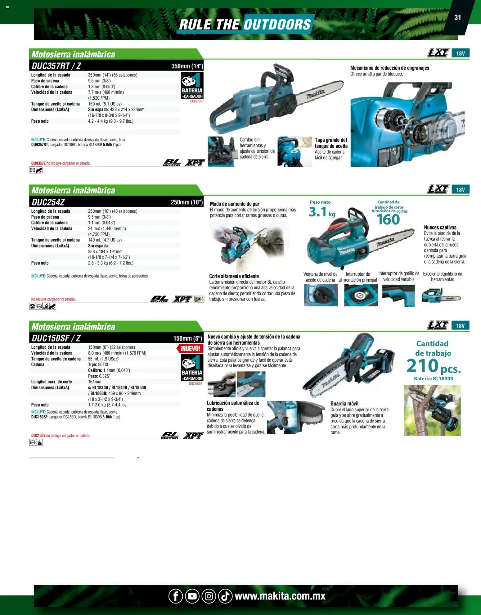 Nuevas ofertas de Makita válidas en toda la República Mexicana desde el 07.10.2024. ¡Encuentra las mejores ofertas en Makita catálogo Ope! | Página: 31 | Productos: Agua, Mango, Juego, Barra