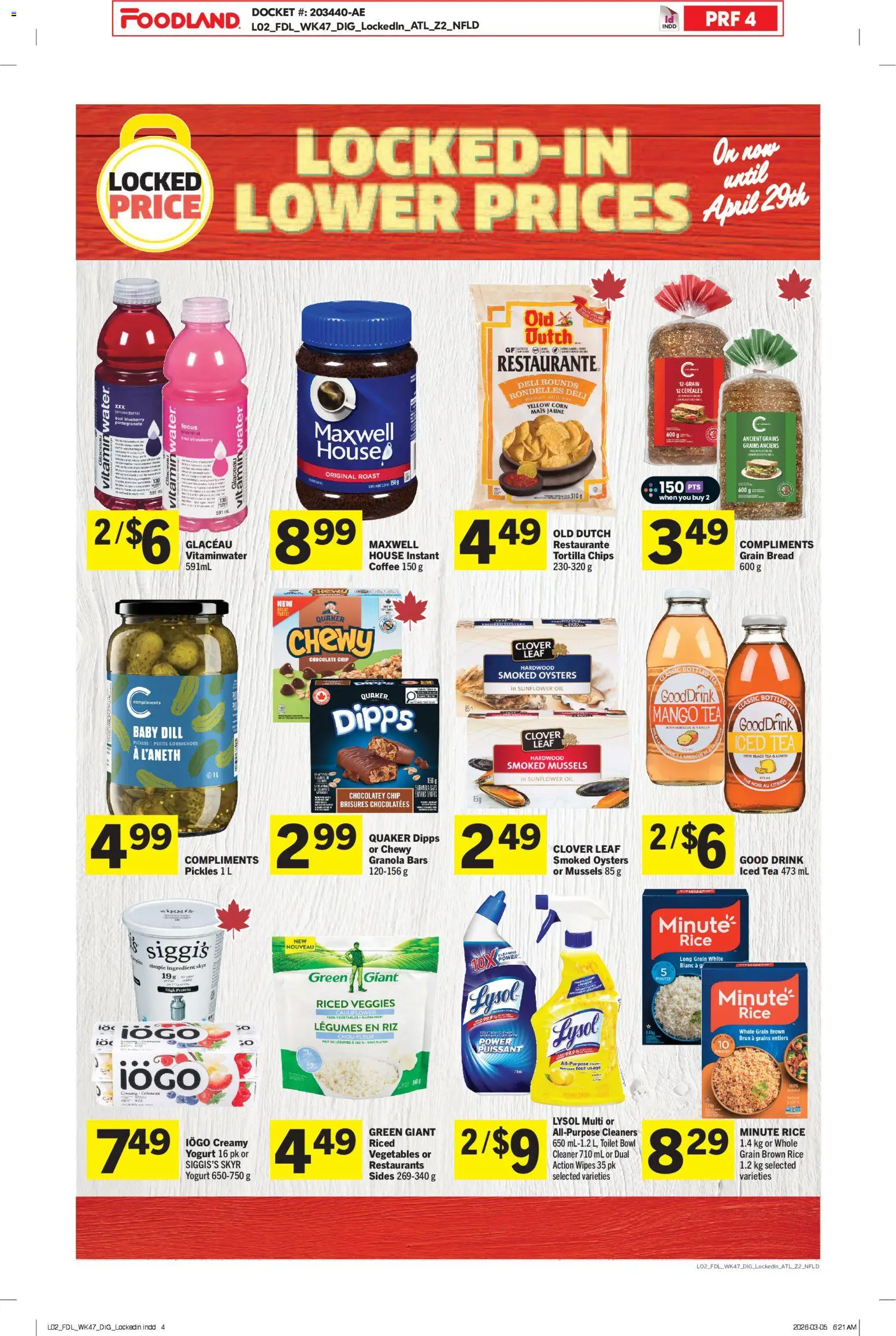 Foodland flyer valid from 19.03.2026 | Page: 6 | Products: Rice, Tea, Chips, Bread