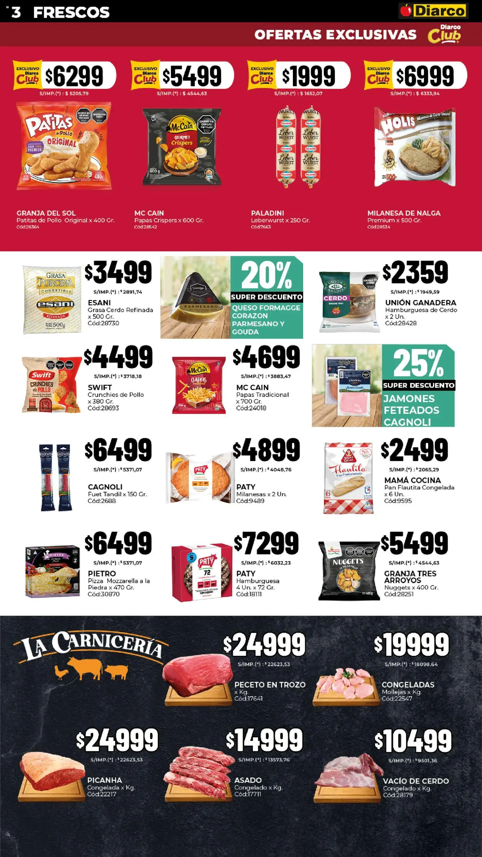 Diarco ofertas │ válido desde el 20.04.2026 | Página: 3 | Productos: Pollo, Pan, Pizza, Cerdo