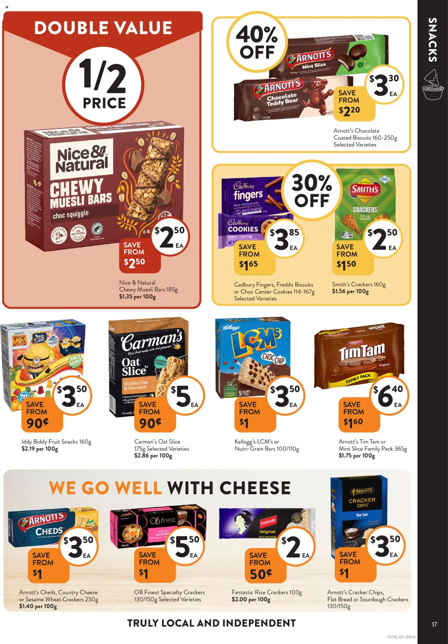 Foodworks catalogue - valid from 12.11.2025 | Page: 17 | Products: Cheese, Bread, Chocolate, Wheat