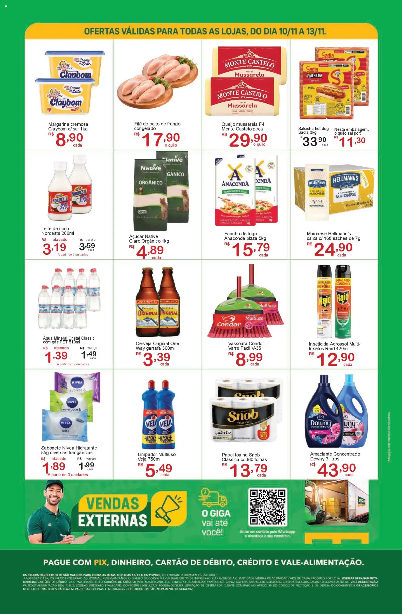 GIGA Atacado Folheto - válido de 10.11.2025 | Página: 2 | Produtos: Salsicha, Rack, Açúcar, Peito de frango
