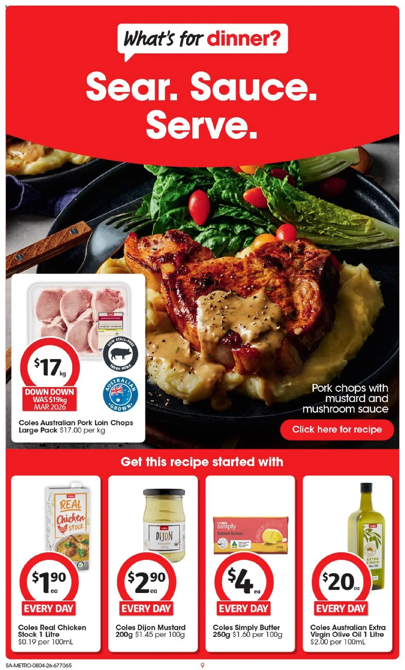 Coles catalogue - valid from 08.04.2026 | Page: 9 | Products: Oil, Chicken, Pork, Sauce