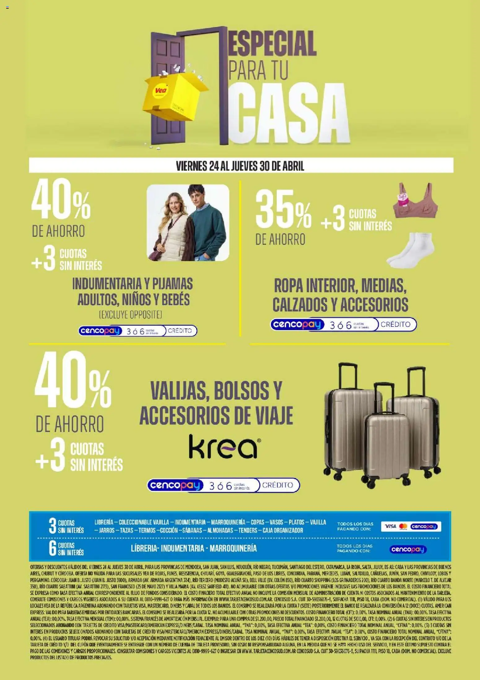 Vea - Ofertas especial para tu casa │ válido desde el 24.04.2026 | Página: 8 | Productos: Organizador, Sabanas, Caja, Ropa