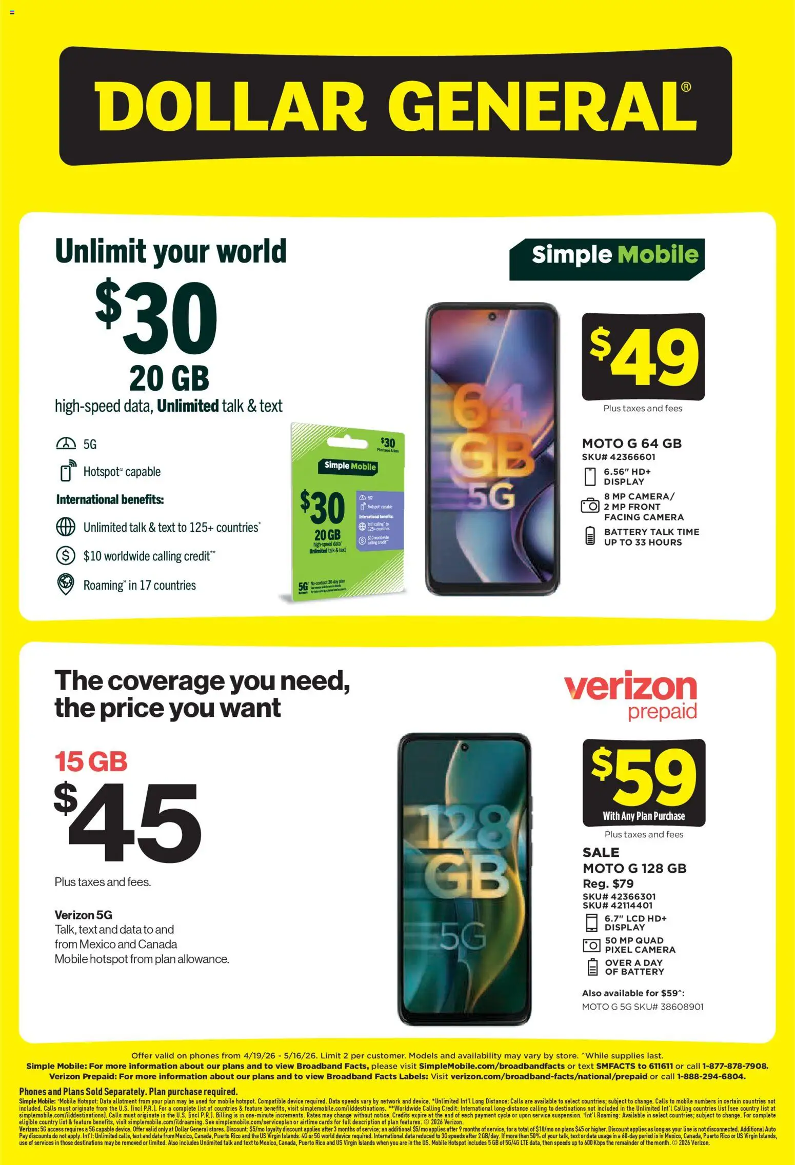Dollar General Wireless Deals - valid from 19.04.2026 | Page: 2