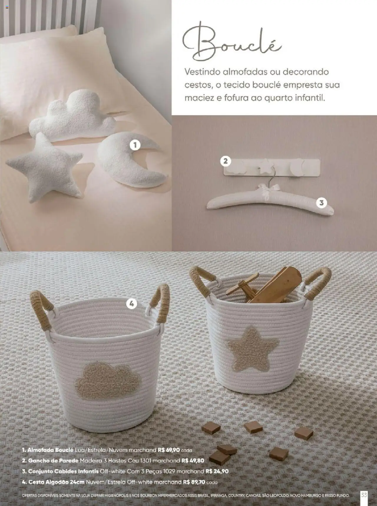 Zaffari Folheto - válido de 09.06.2025 | Página: 33 | Produtos: Almofada, Cesta, Tecido, Bourbon