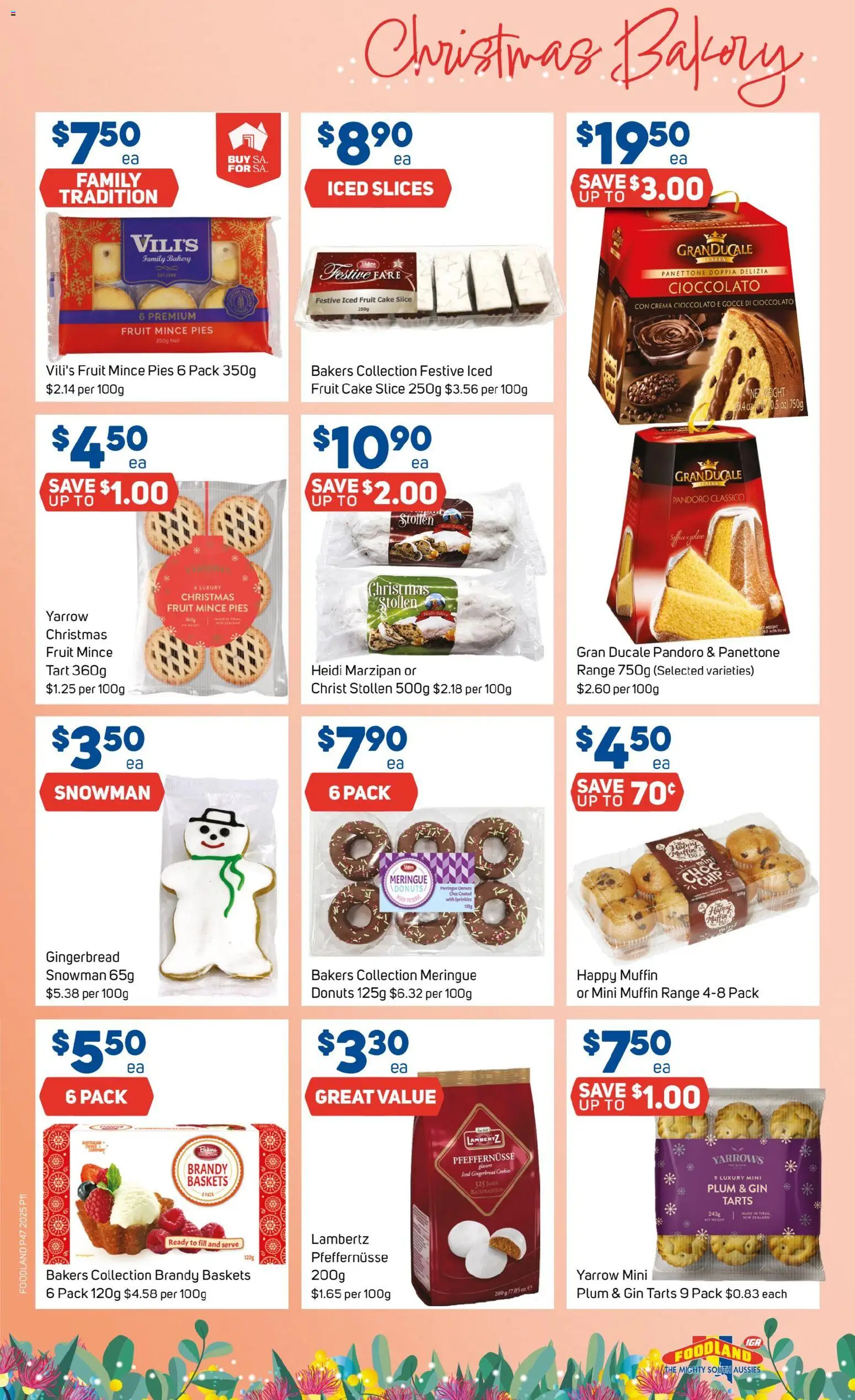 Foodland catalogue - valid from 19.11.2025 | Page: 11 | Products: Donuts, Gin, Pies, Weight