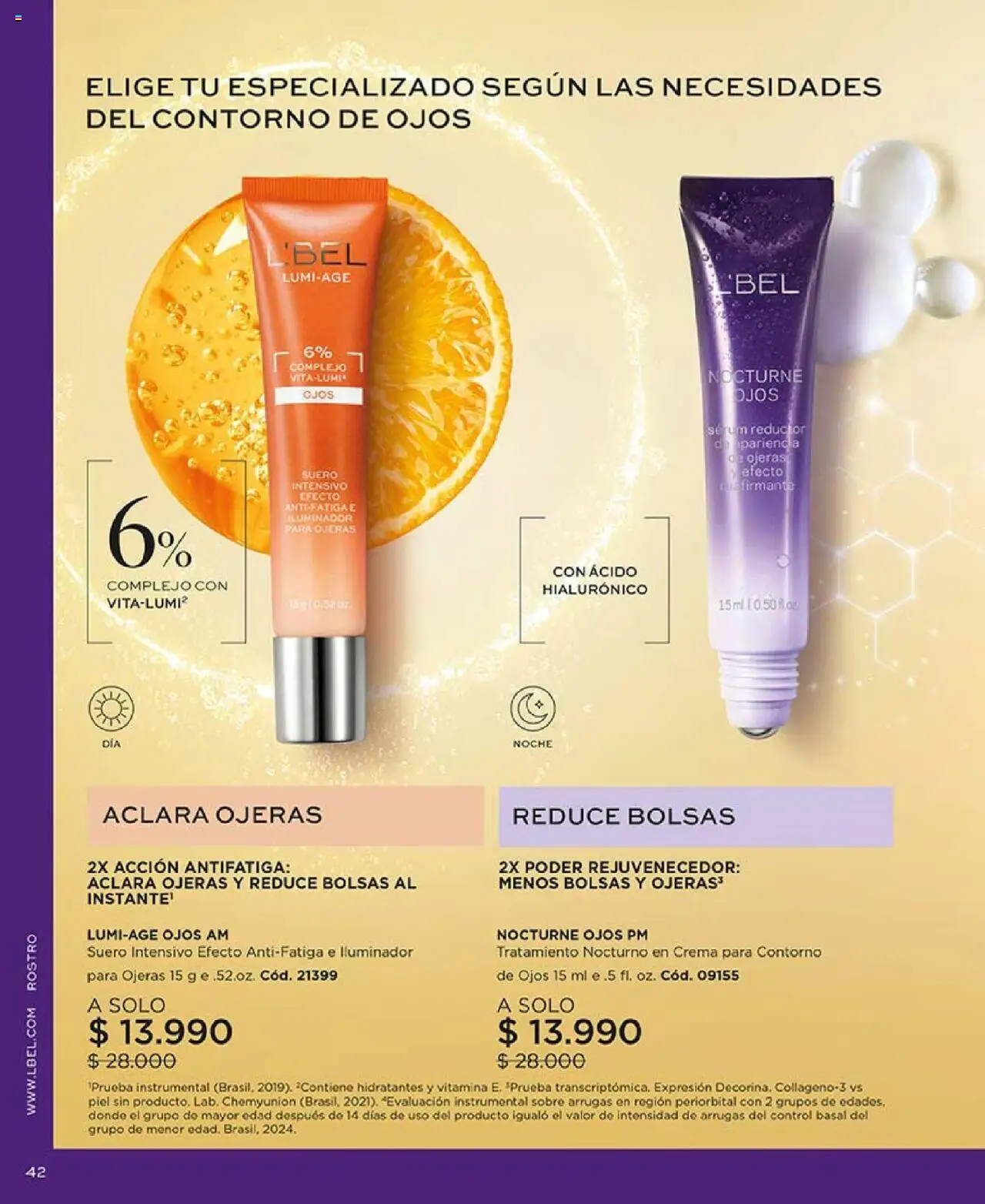 Catálogo L'Bel Campaña 13 │ válido desde el 29.07.2025 | Página: 42 | Productos: Sobre, Iluminador, Contorno de ojos, Serum