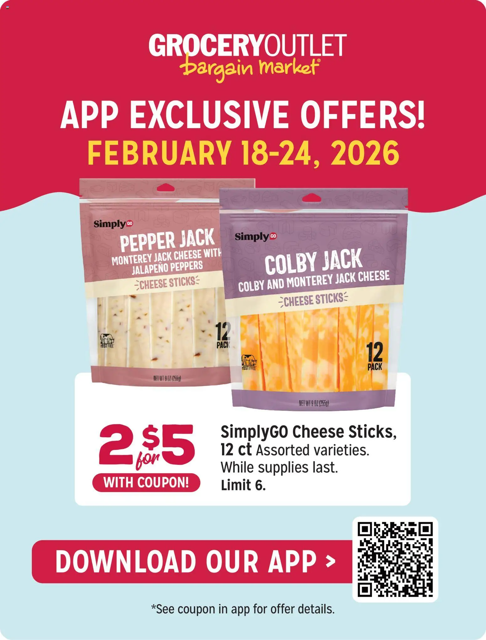 Grocery Outlet Weekly Ad - WA - valid from 18.02.2026 | Page: 6 | Products: Peppers, Jalapeno peppers, Cheese, Pepper
