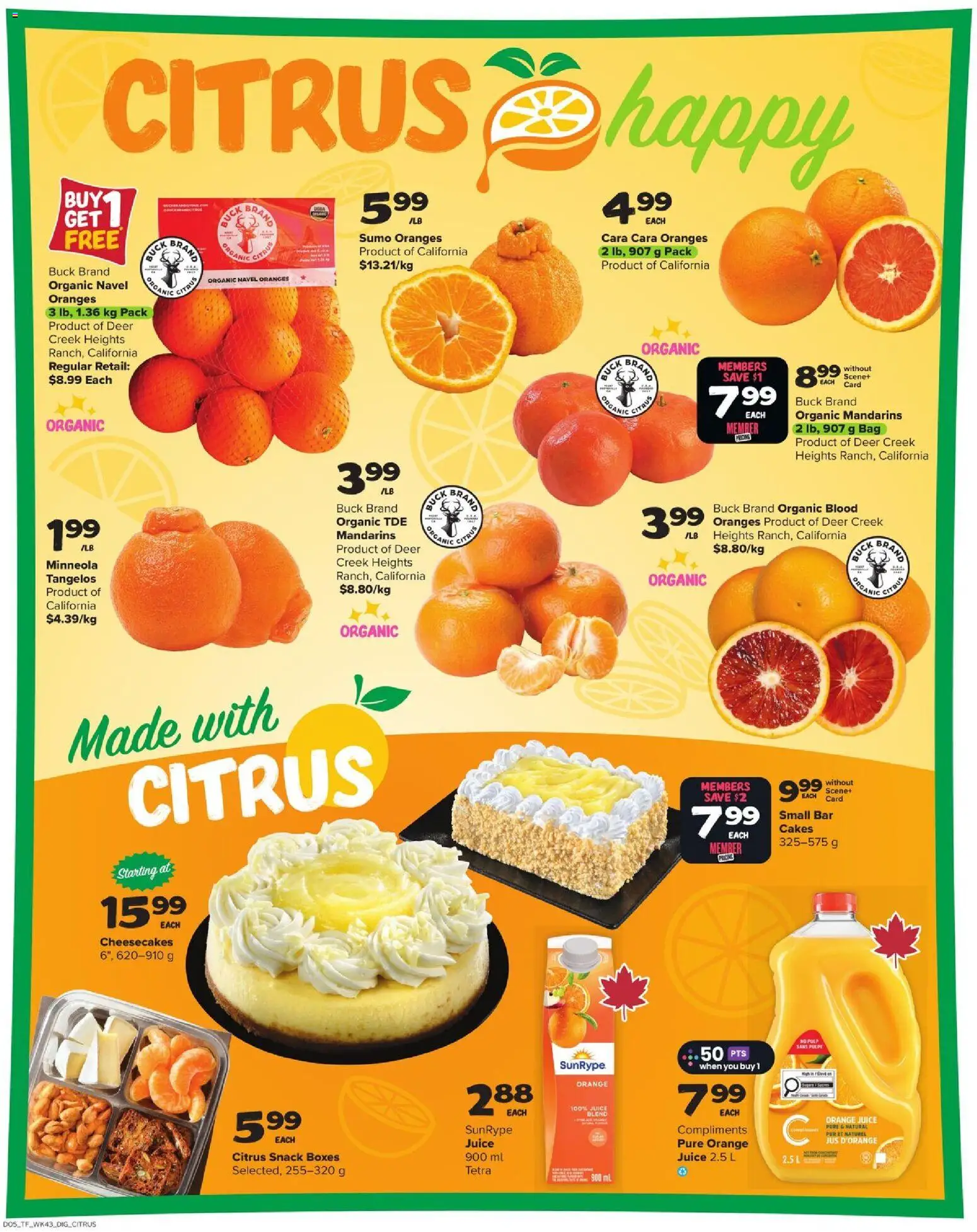 Thrifty Foods flyer valid from 19.02.2026 | Page: 13 | Products: Bag, Juice, Oranges