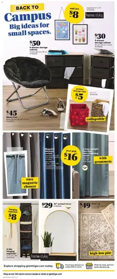 Giant Tiger flyer valid from 13.08.2025 | Page: 15 | Products: Chair, Cabinet, Mirror