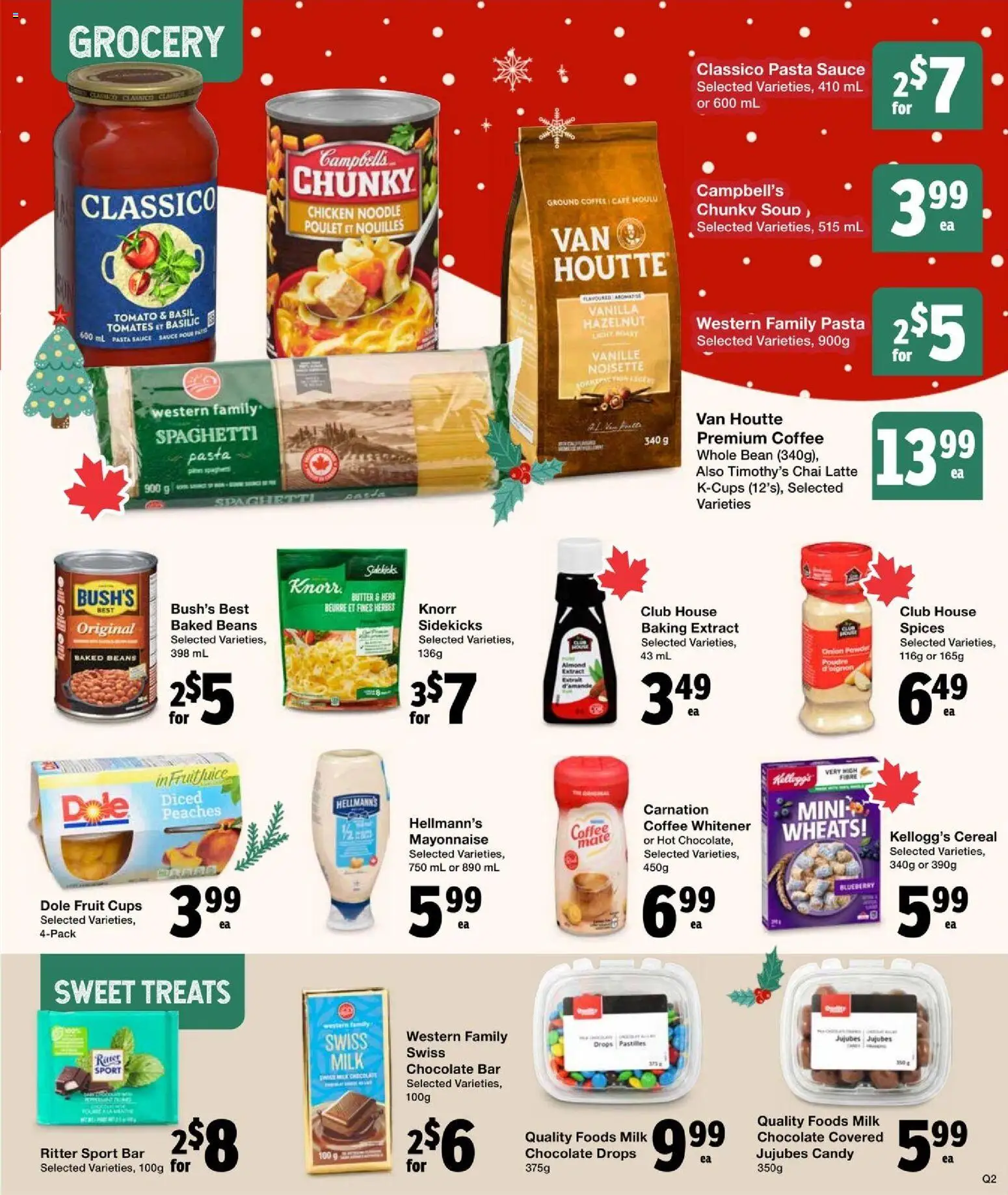 Quality Foods flyer valid from 11.12.2025 | Page: 13 | Products: Pasta, Milk, Coffee, Chicken