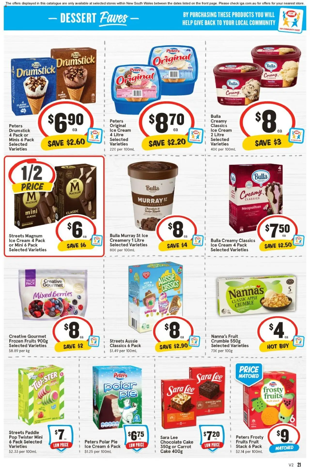 IGA catalogue - valid from 13.08.2025 | Page: 22 | Products: Chocolate, Cream, Ice cream, Fruits